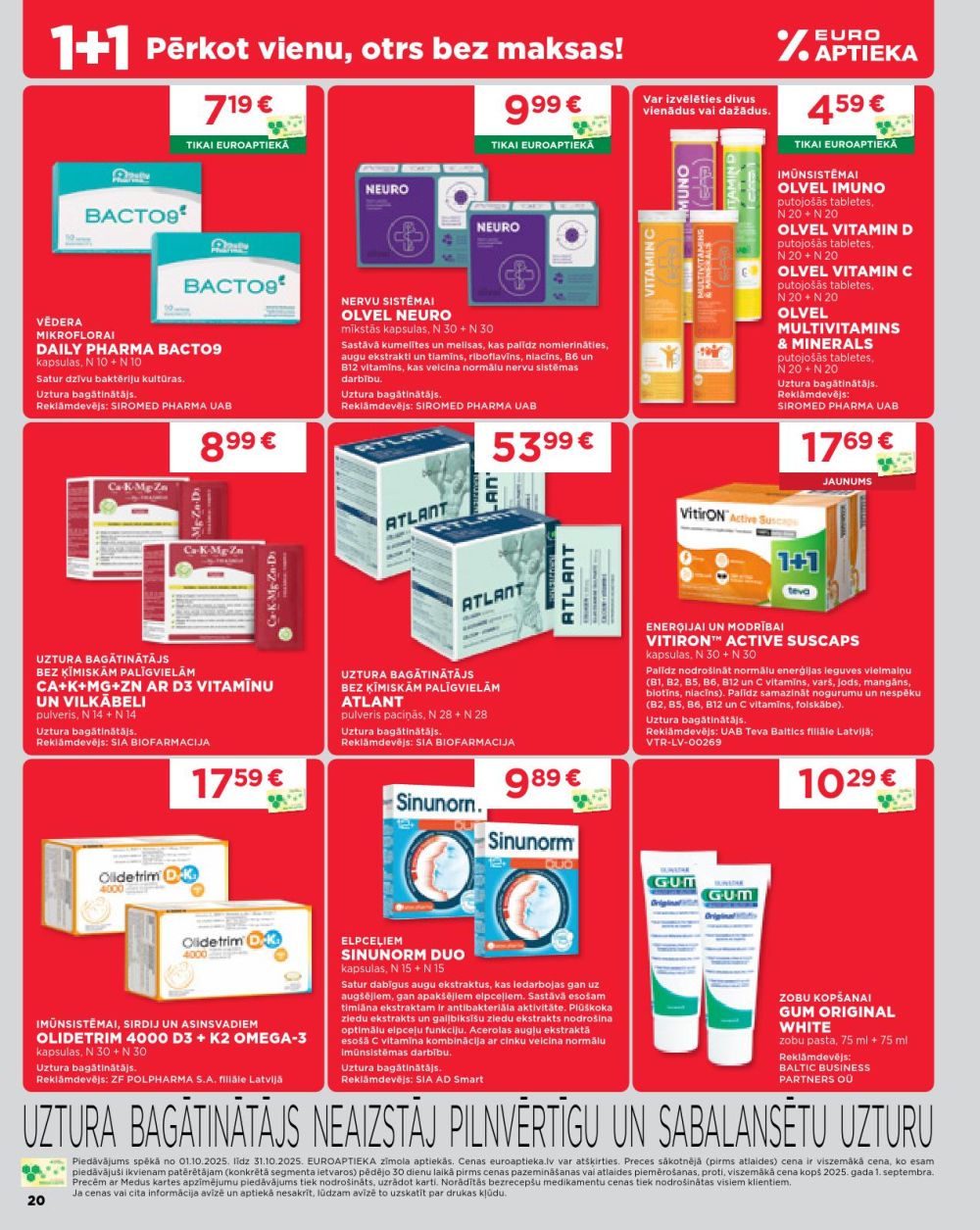 euroaptieka - EUROAPTIEKA (01.10.2025 - 31.10.2025) - page: 20
