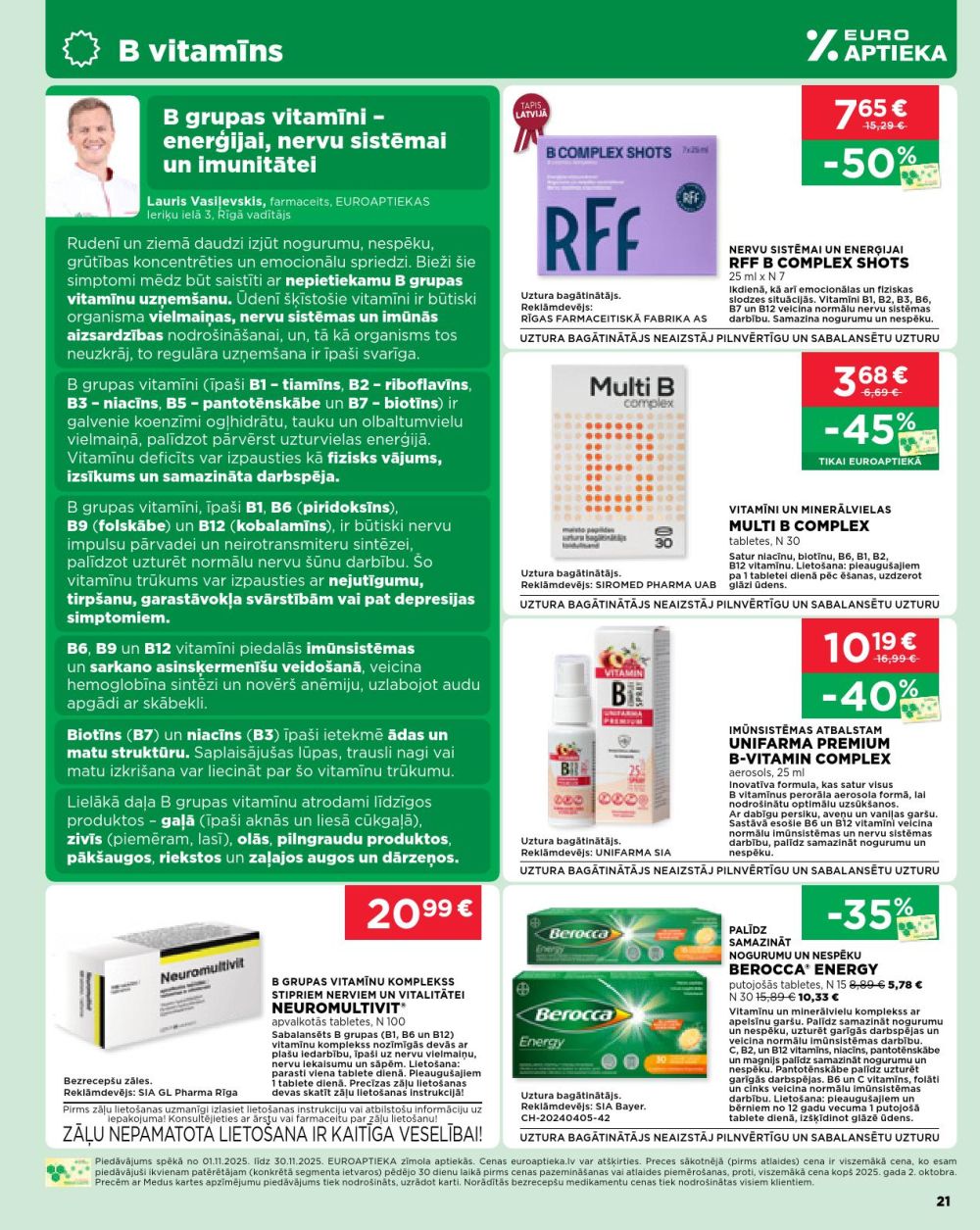 euroaptieka - EUROAPTIEKA (01.11.2025 - 30.11.2025) - page: 21