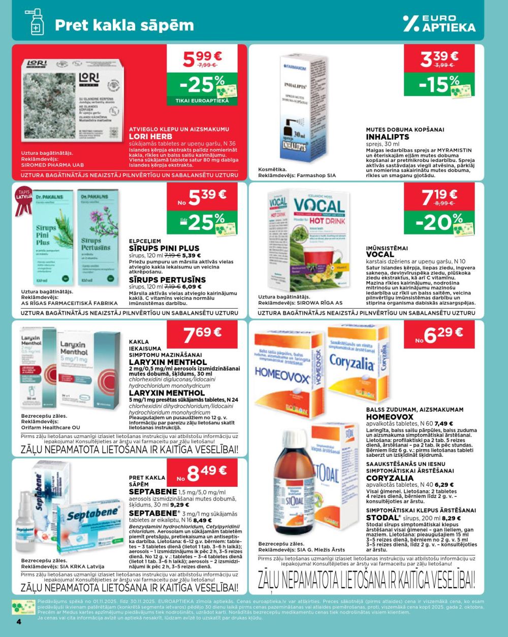 euroaptieka - EUROAPTIEKA (01.11.2025 - 30.11.2025) - page: 4