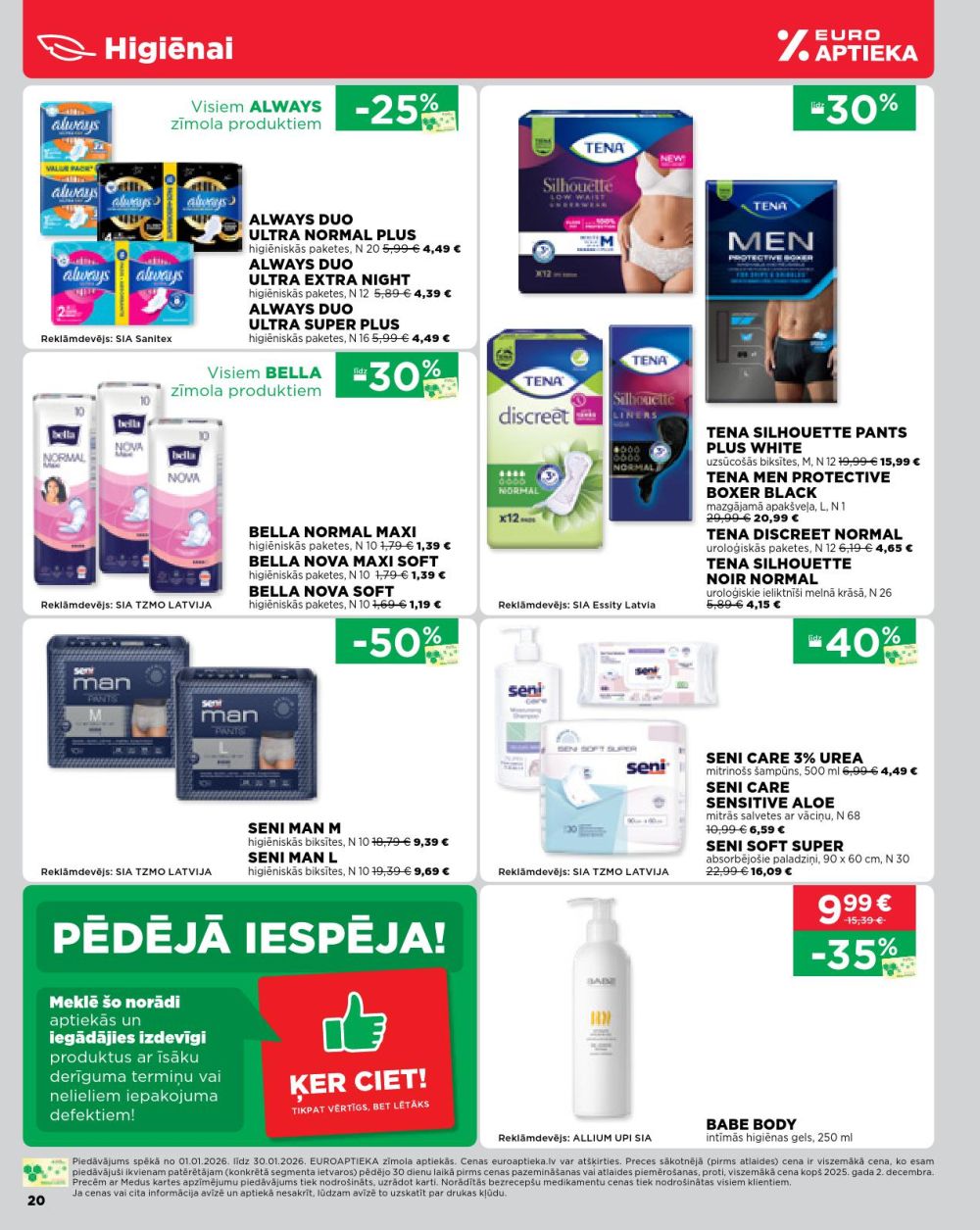 euroaptieka - EUROAPTIEKA (01.01.2026 - 31.01.2026) - page: 20