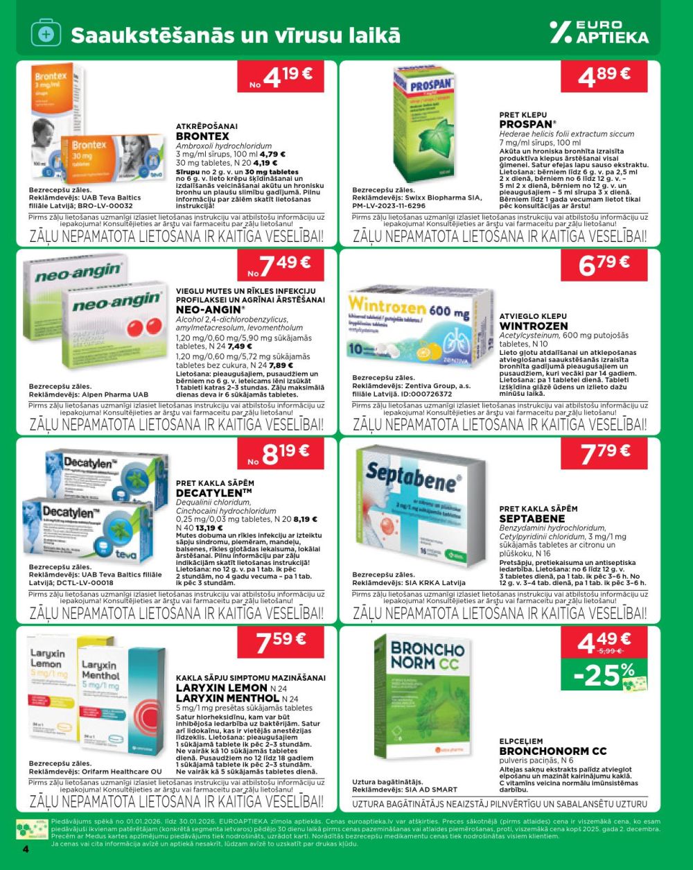euroaptieka - EUROAPTIEKA (01.01.2026 - 31.01.2026) - page: 4