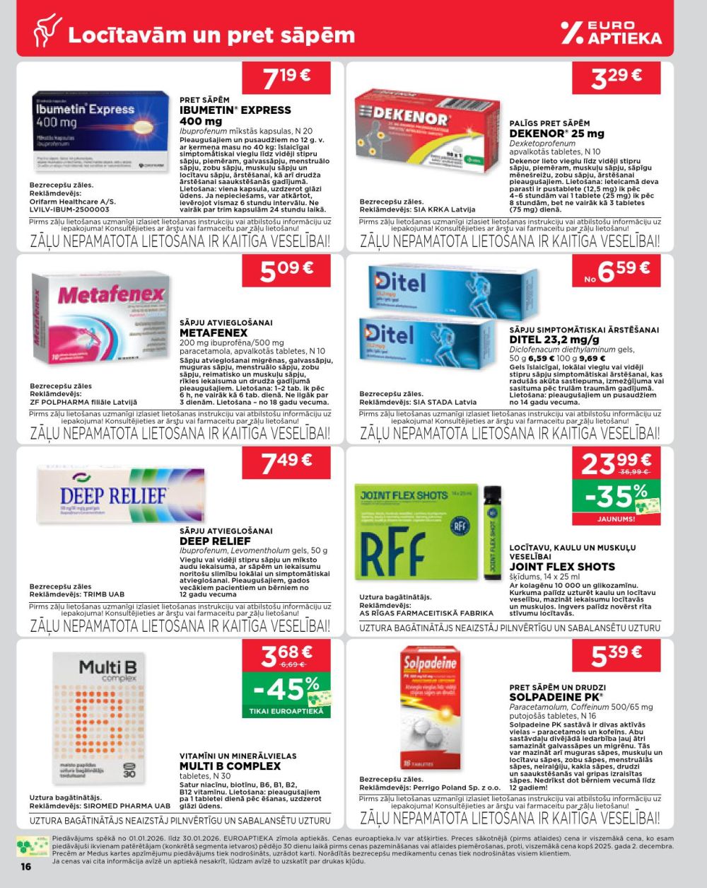 euroaptieka - EUROAPTIEKA (01.01.2026 - 31.01.2026) - page: 16
