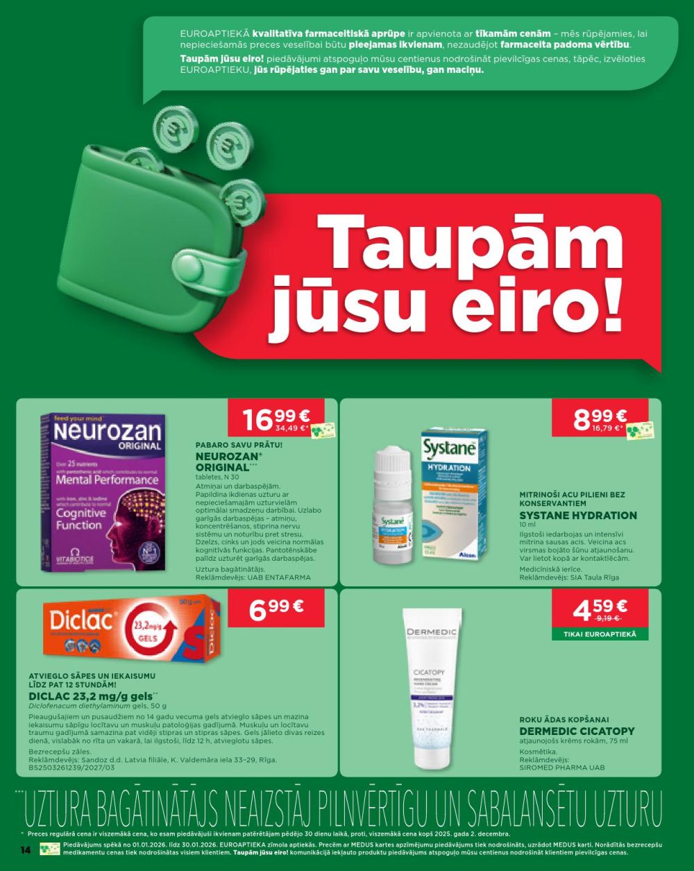 euroaptieka - EUROAPTIEKA (01.01.2026 - 31.01.2026) - page: 14