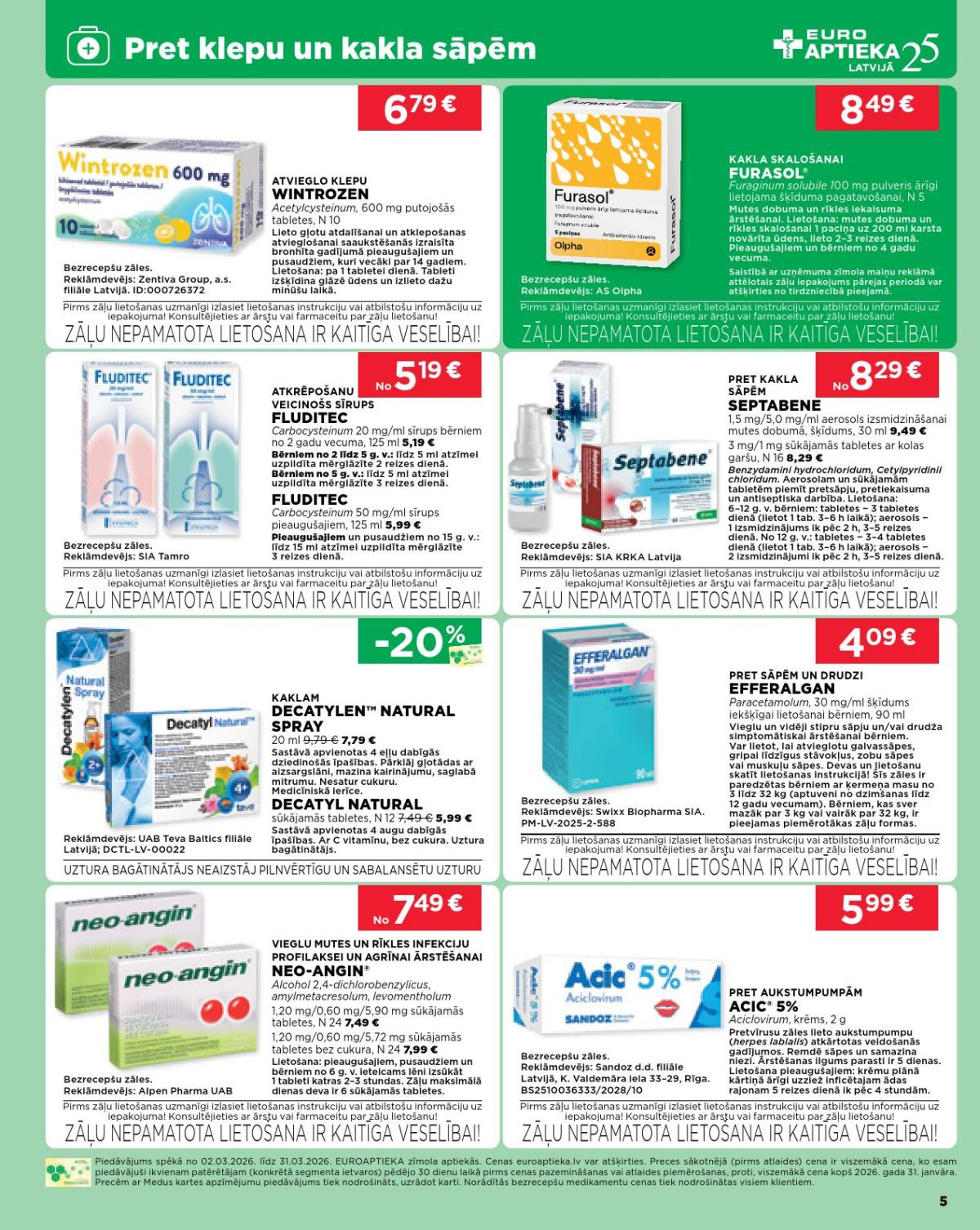euroaptieka - EUROAPTIEKA (02.03.2026 - 31.03.2026) - page: 3