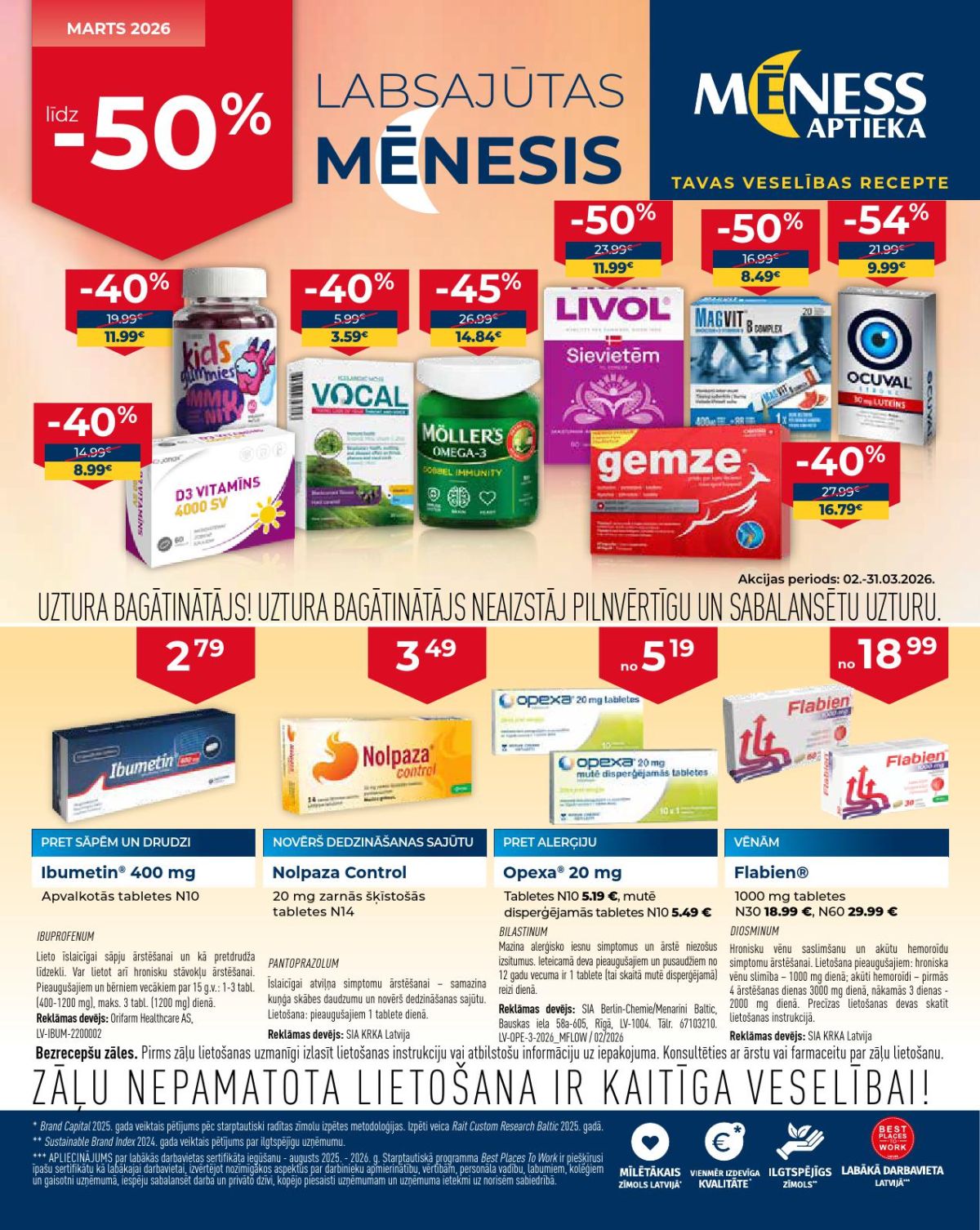 meness-aptieka - MĒNESS APTIEKA (01.03.2026 - 31.03.2026)