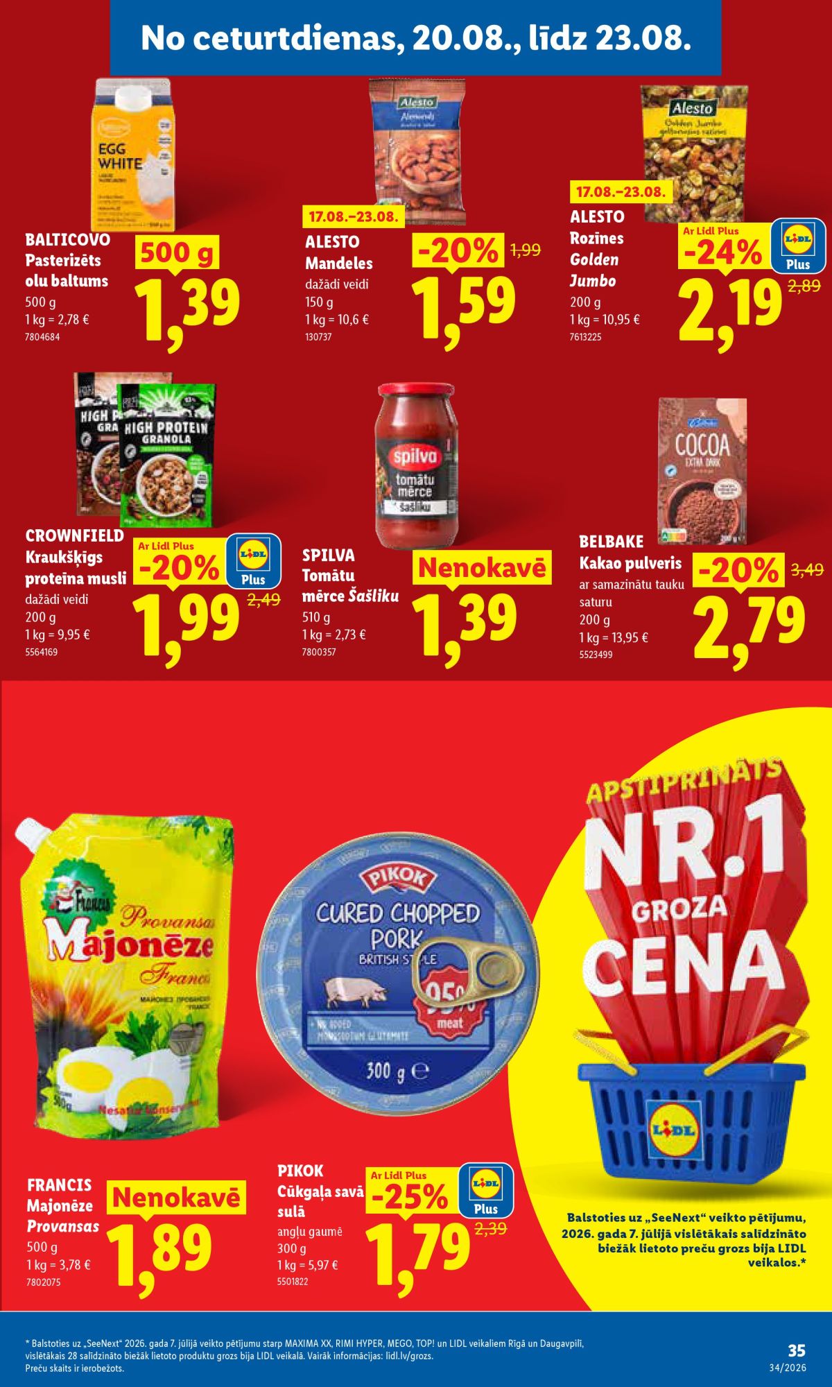 lidl - LIDL - Aktuālais akciju buklets (17.08.2026 - 23.08.2026) - page: 14