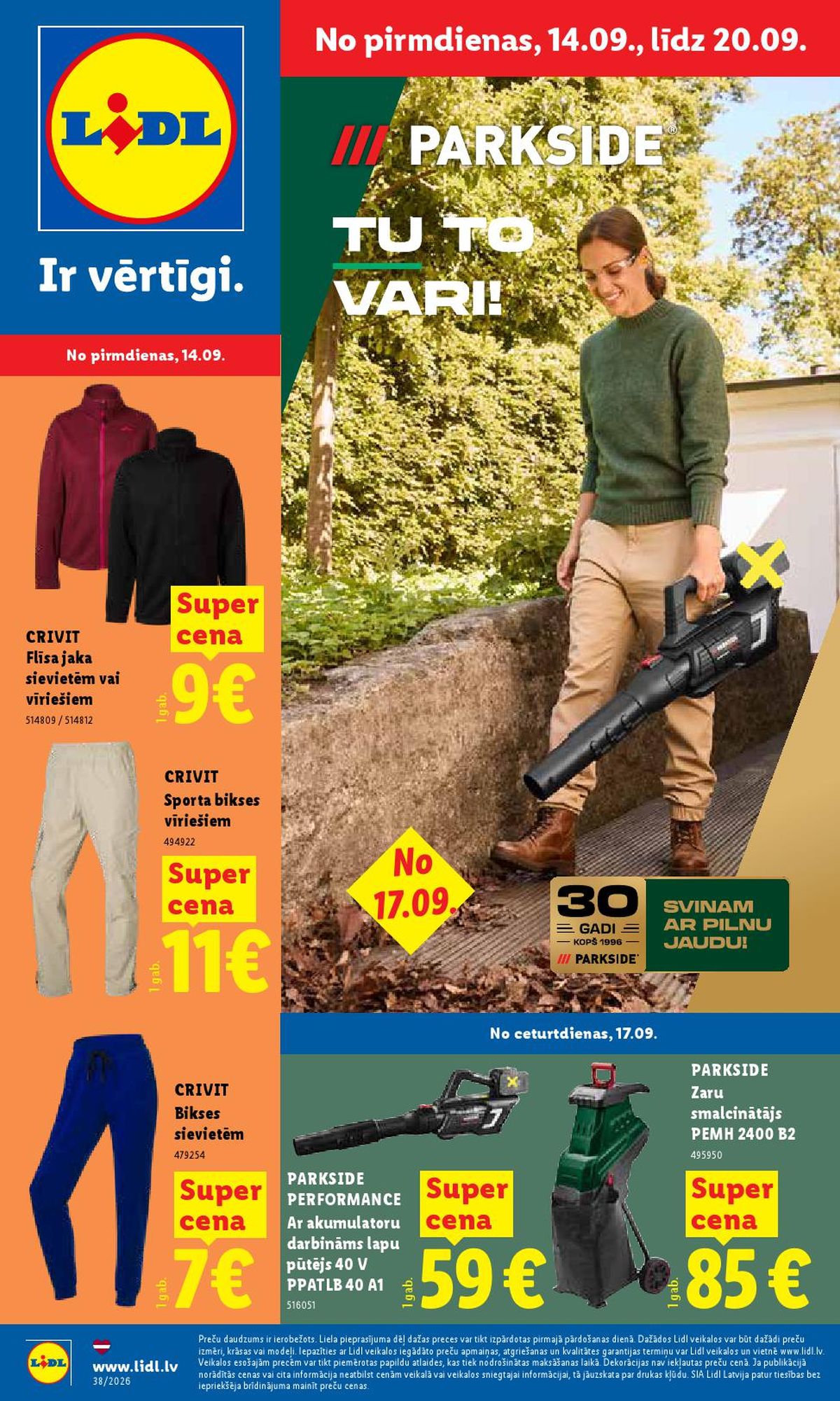 lidl - LIDL - Nepārtikas preču piedāvājums (14.09.2026 - 20.09.2026)
