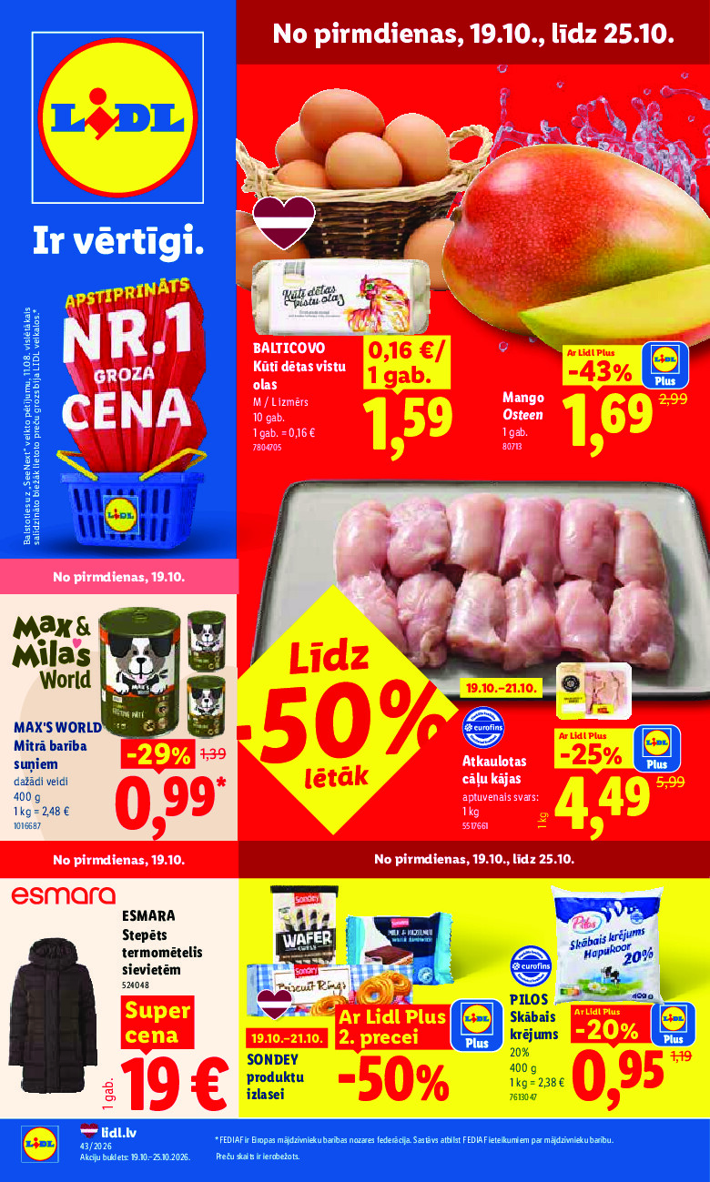 lidl - Aktuālais akciju buklets (2026-10-19 - 2026-10-25)