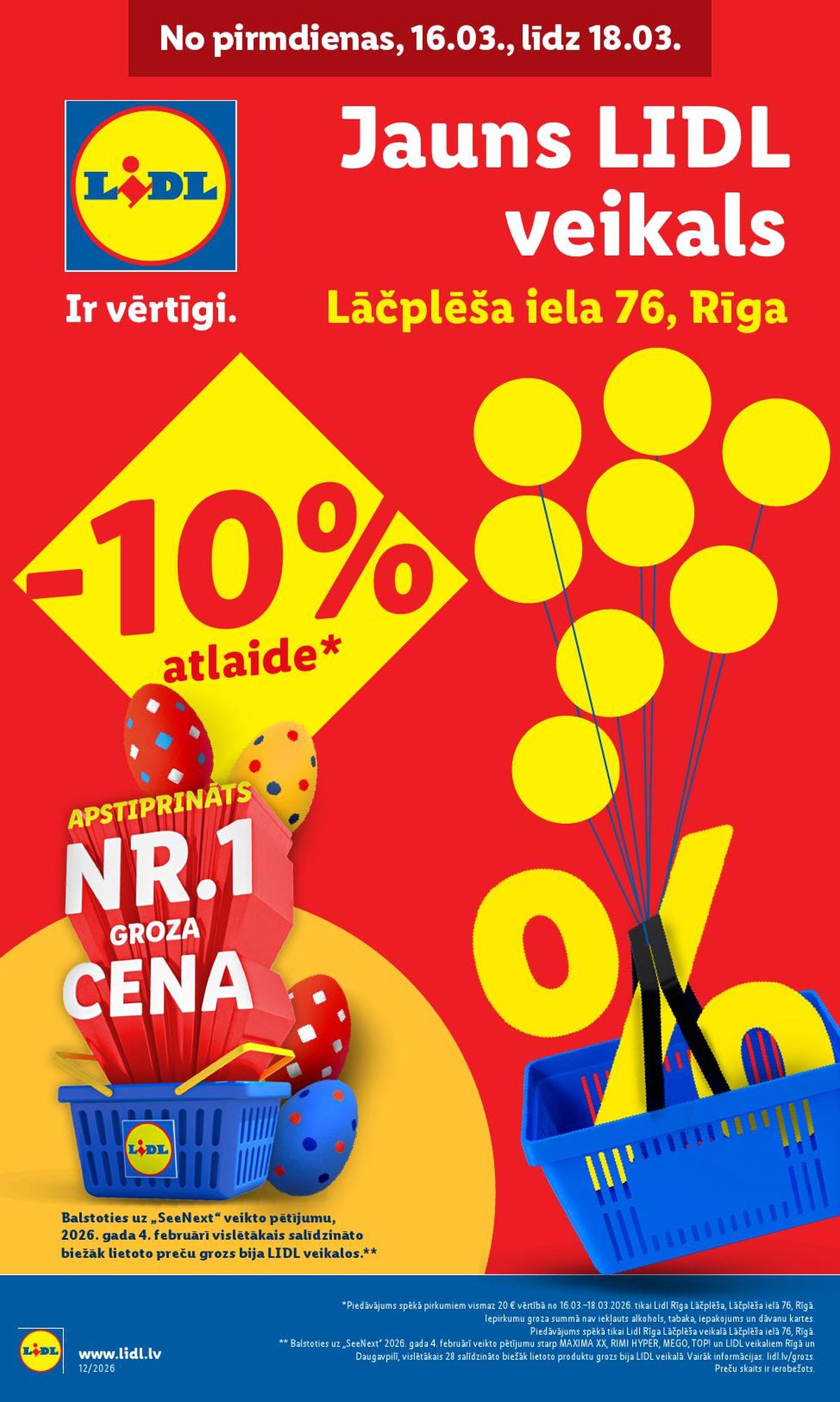 lidl - LIDL - Jauns veikals, Lācplēša iela 76, Rīga (16.03.2026 - 18.03.2026)
