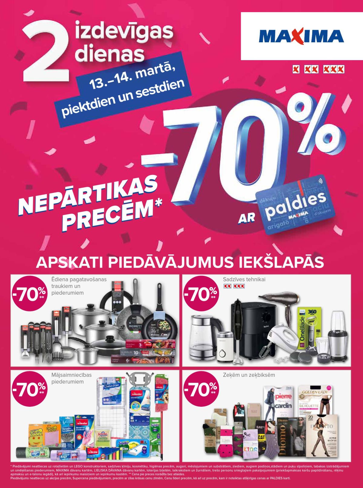 maxima - MAXIMA - 2 IZDEVĪGAS DIENAS (13.03.2026 - 14.03.2026) - page: 1