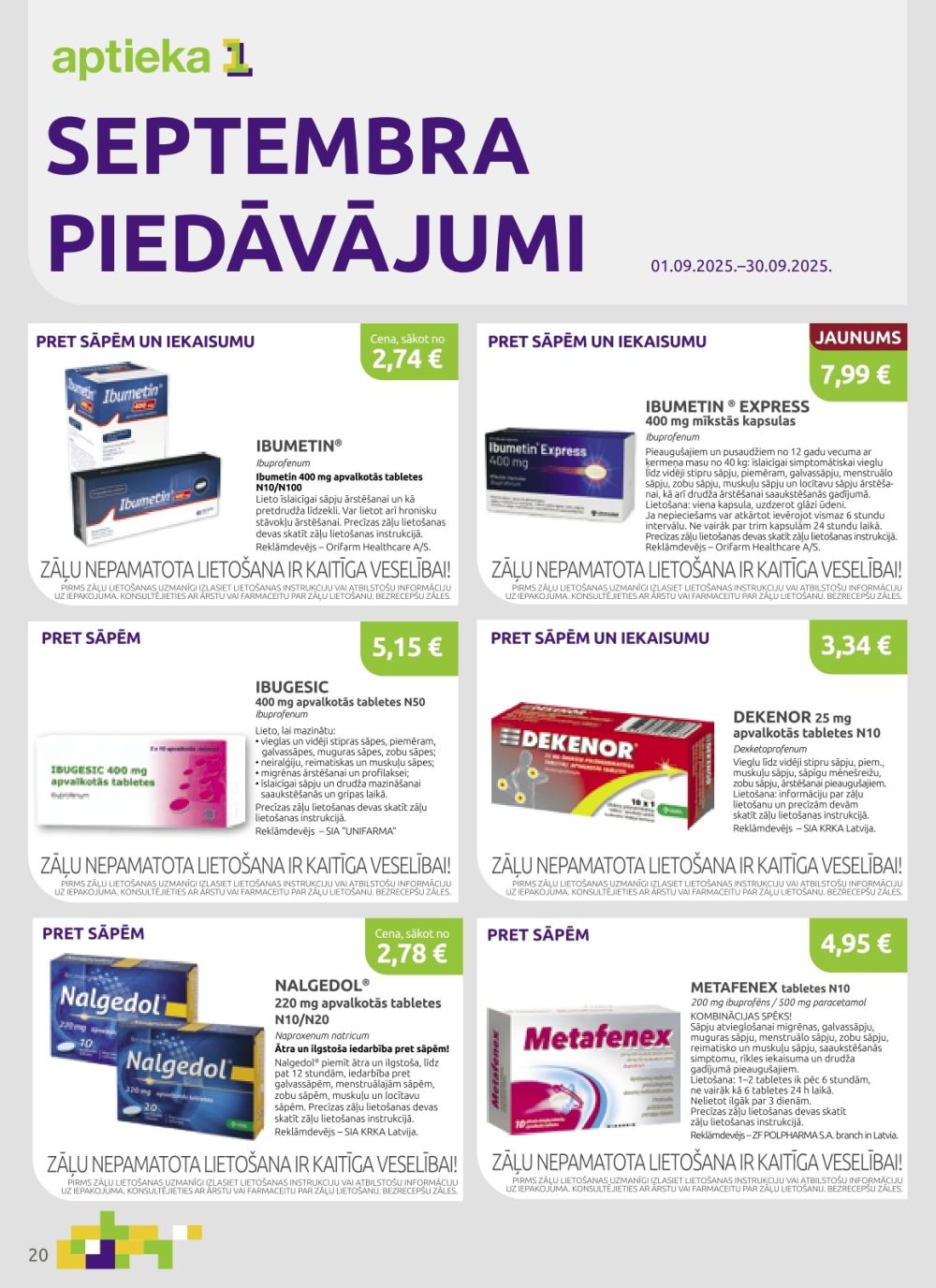 aptieka1 - APTIEKA1 (01.09.2025 - 30.09.2025) - page: 20