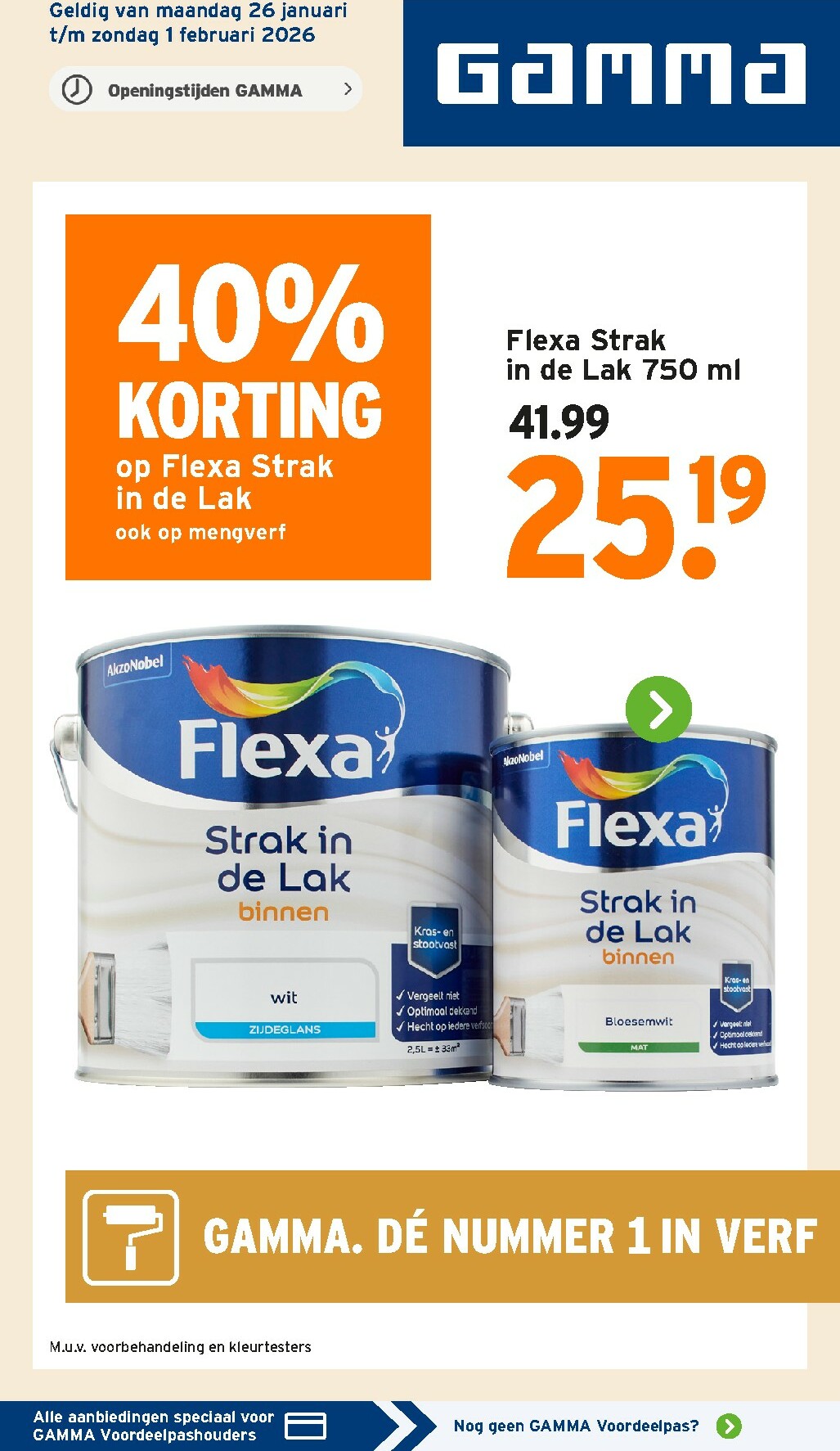 gamma - De Gamma folder geldig vanaf 26-01 t/m 01-02