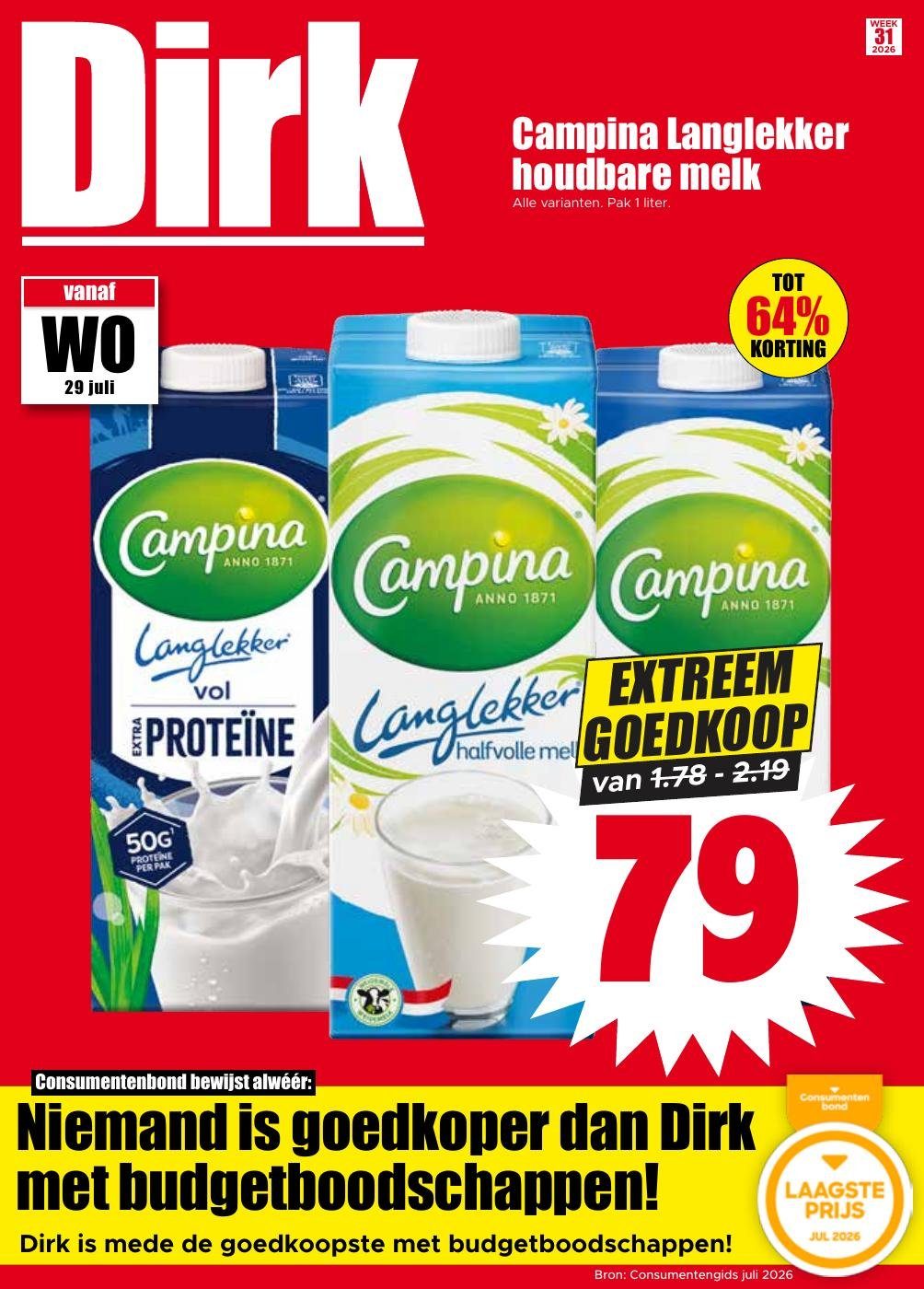 dirk - Huidige Dirk folder geldig van woensdag 29-07-2026 tot dinsdag 04-08-2026