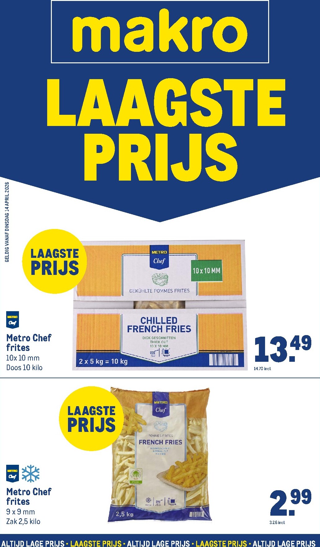 makro - Huidige Makro - Laagste prijs folder geldig van dinsdag 14-04-2026 tot zaterdag 02-05-2026