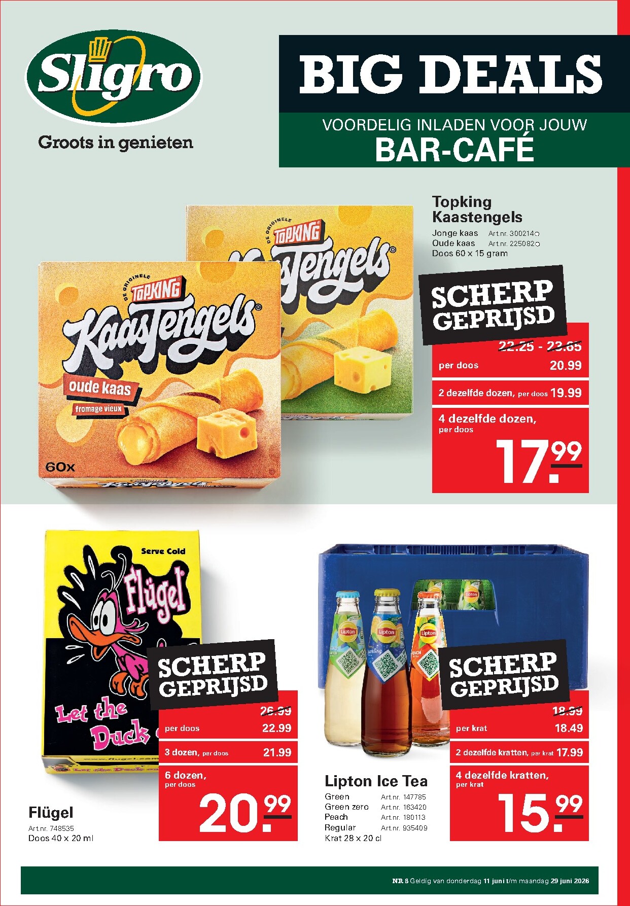 sligro - Toekomstige Sligro - Big Deals Bar-Café folder geldig van donderdag 11-06-2026 tot maandag 29-06-2026