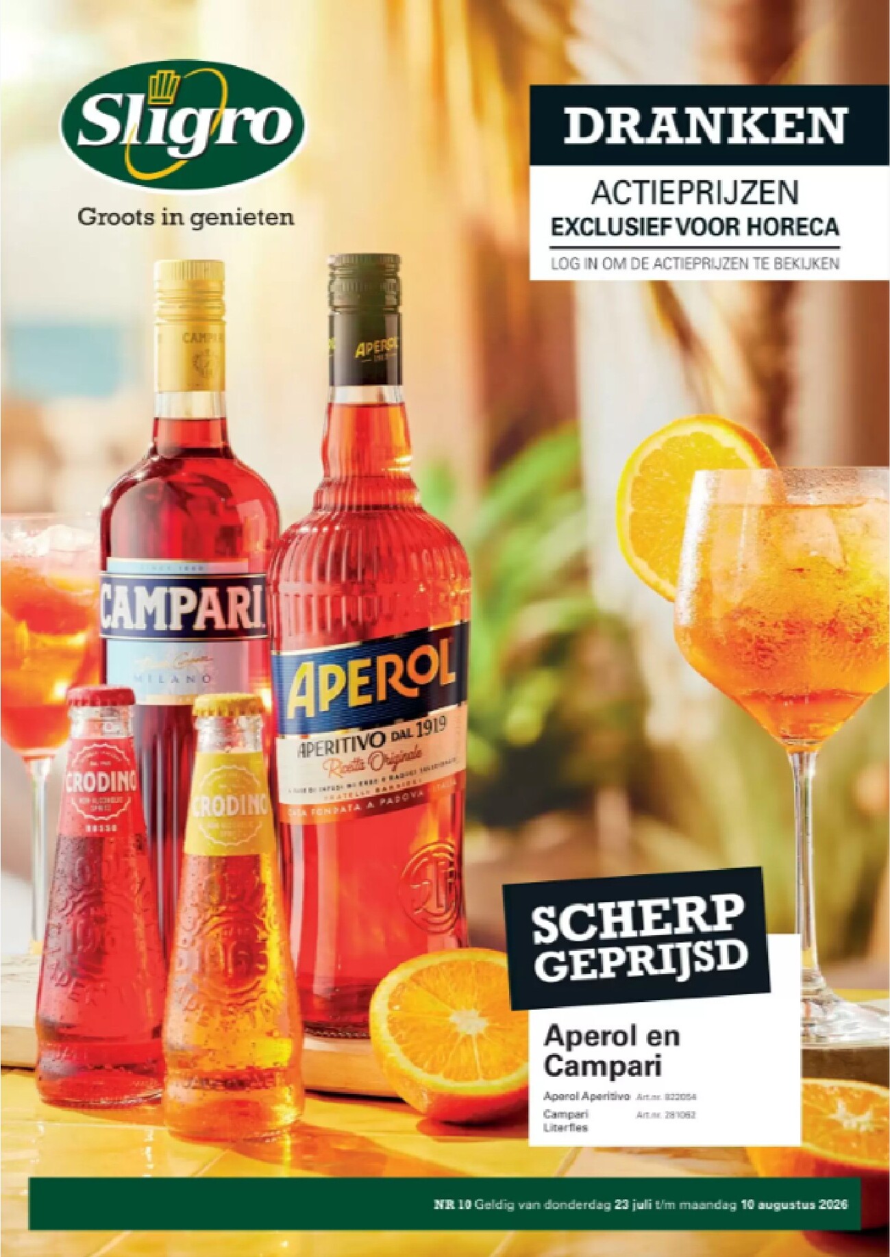 sligro - Huidige Sligro - Dranken folder geldig van donderdag 23-07-2026 tot maandag 10-08-2026
