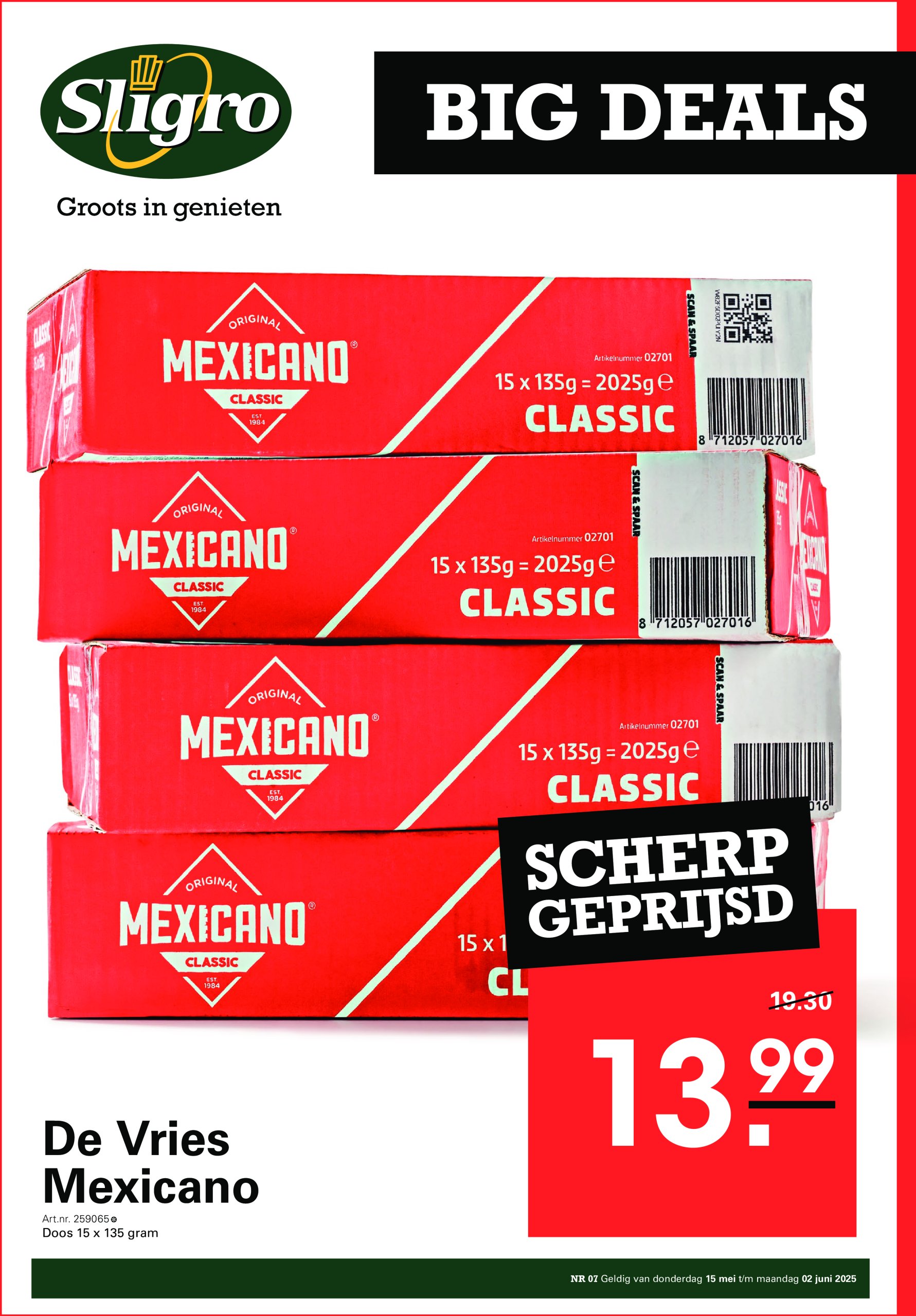 sligro - Sligro - Big Deals Cafetaria folder geldig vanaf 15-05 t/m 02-06