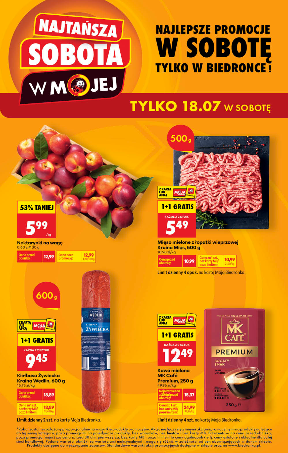 biedronka - Nowa gazetka Biedronka - Najtańsza sobota ważna od 18.07.2026 - 18.07.2026
