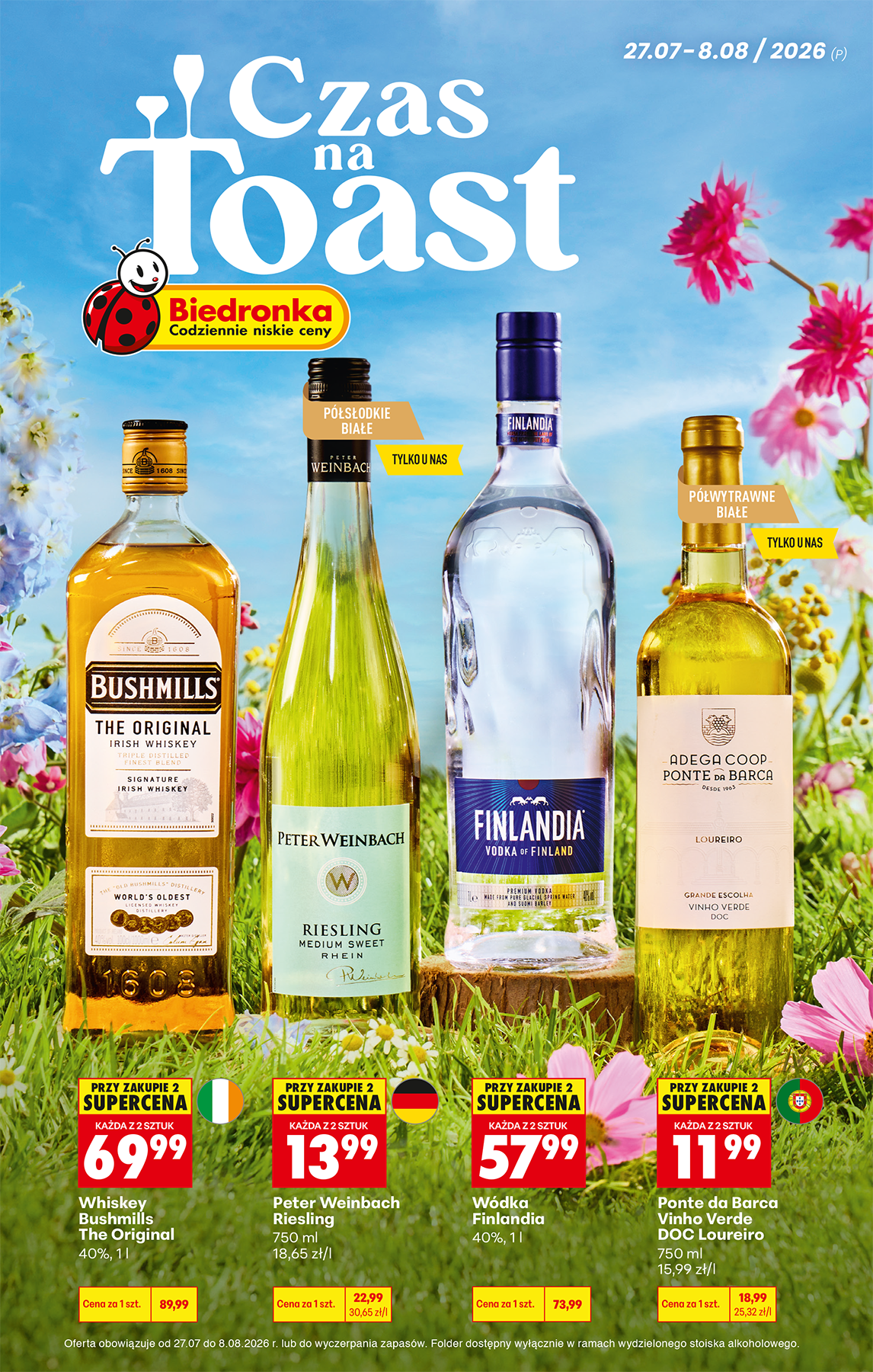 biedronka - Aktualna gazetka Biedronka - Czas na toast ważna od 27.07.2026 do 08.08.2026