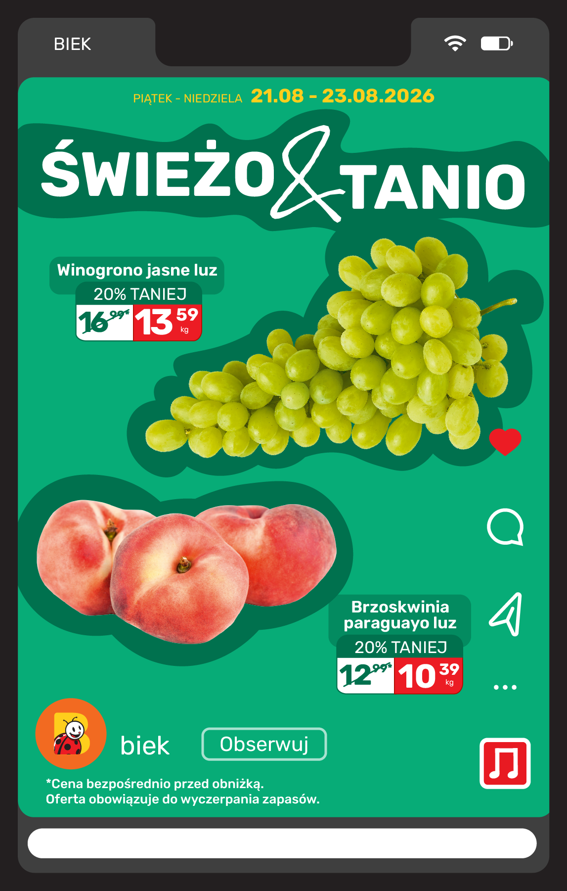biedronka - Aktualna gazetka Biedronka ważna od 21.08.2026 do 23.08.2026 - page: 11