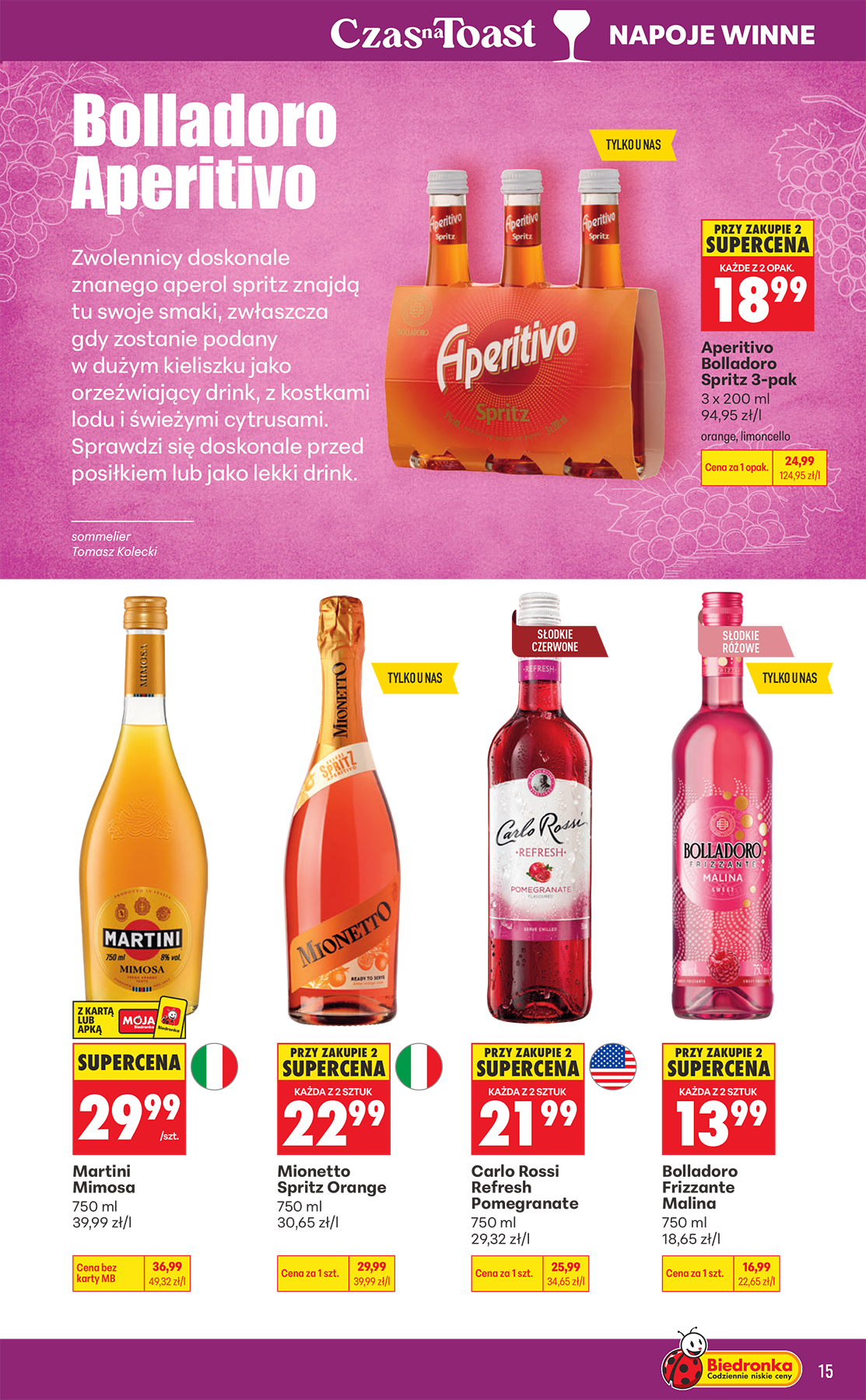 biedronka - Aktualna gazetka Biedronka - Czas na toast ważna od 07.09.2026 do 19.09.2026 - page: 15