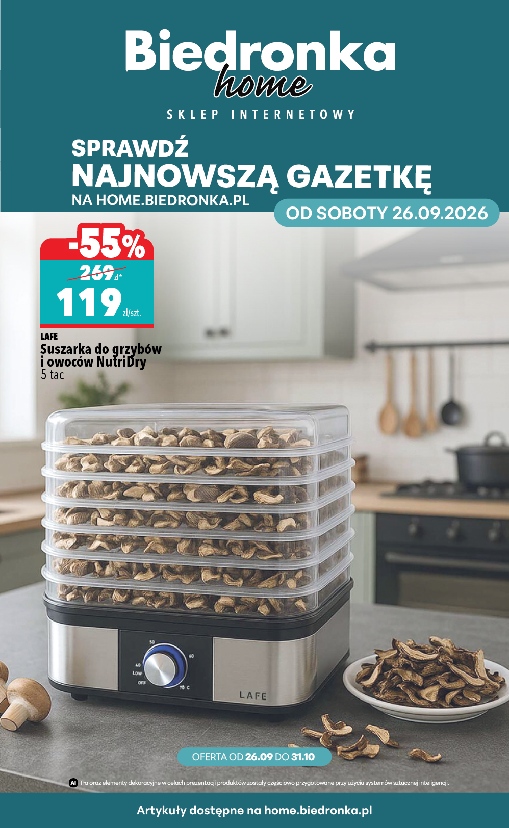 biedronka - Aktualna gazetka Biedronka - Home ważna od 26.09.2026 do 31.10.2026