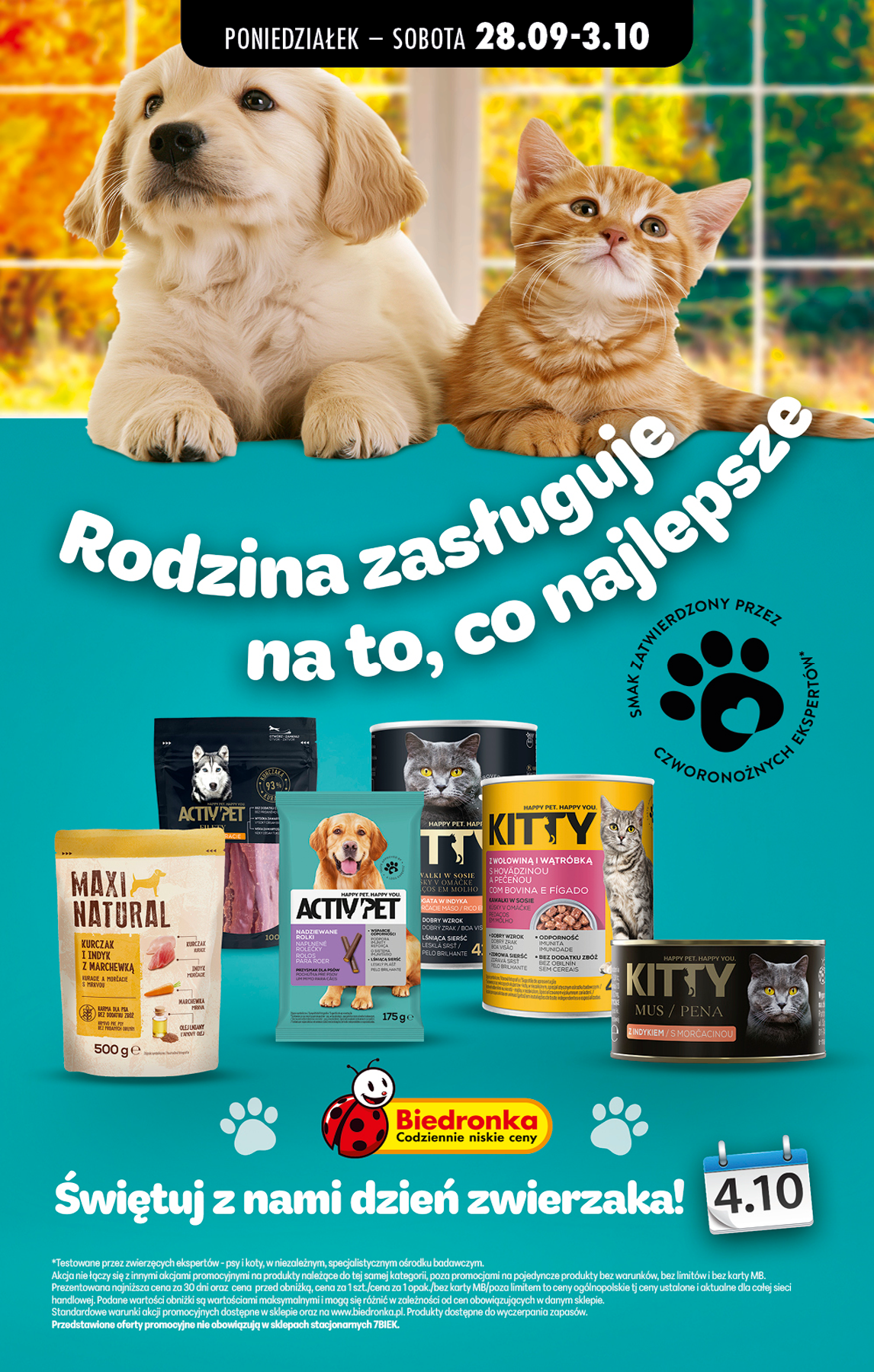 biedronka - Nowa gazetka Biedronka - Petfood ważna od 28.09.2026 do 03.10.2026 - page: 1