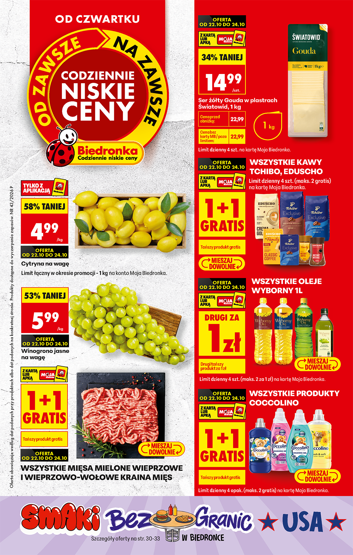 biedronka - Aktualna gazetka Biedronka ważna od 22.10.2026 do 28.10.2026 - page: 1