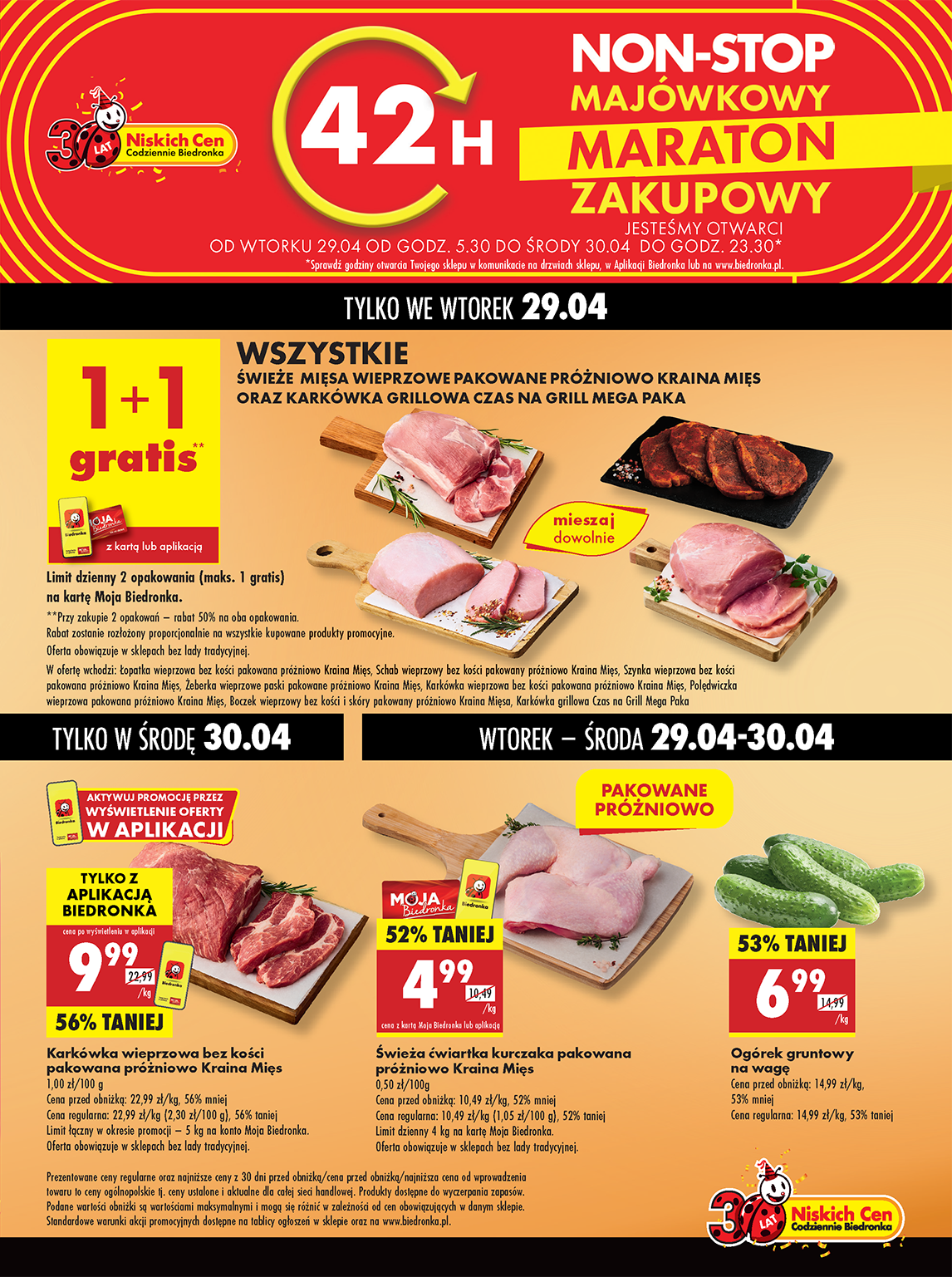 biedronka - Biedronka - Majówkowy maraton zakupowy gazetka ważna od 29.04. - 30.04.