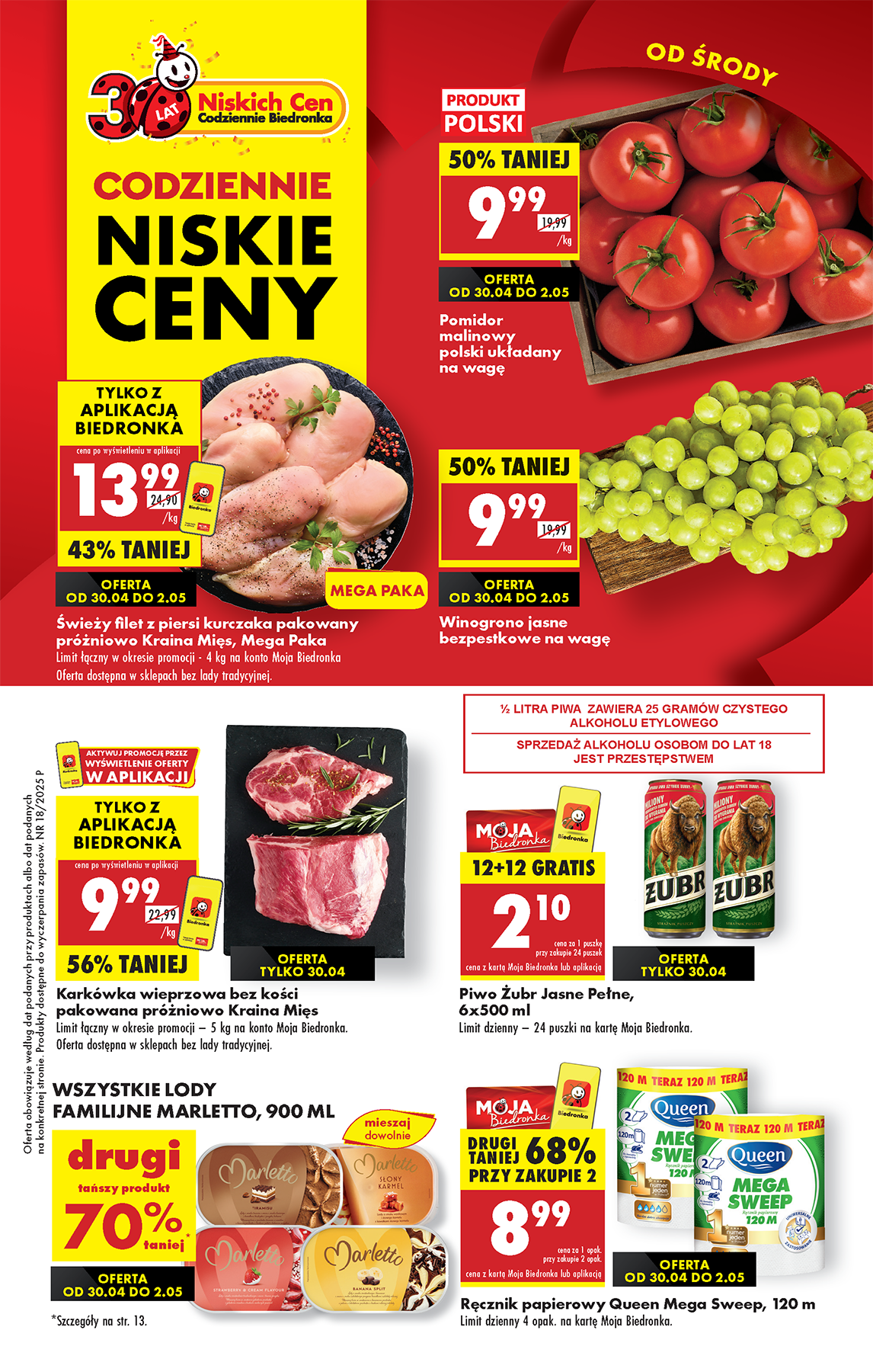 biedronka - Biedronka gazetka ważna od 30.04. - 09.05.