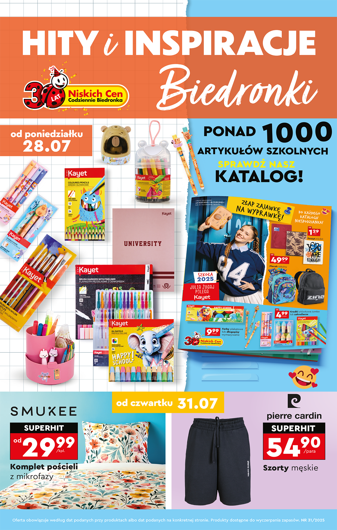 biedronka - Gazetka Biedronka - Hity i inspiracje ważna od 28.07. - 09.08.