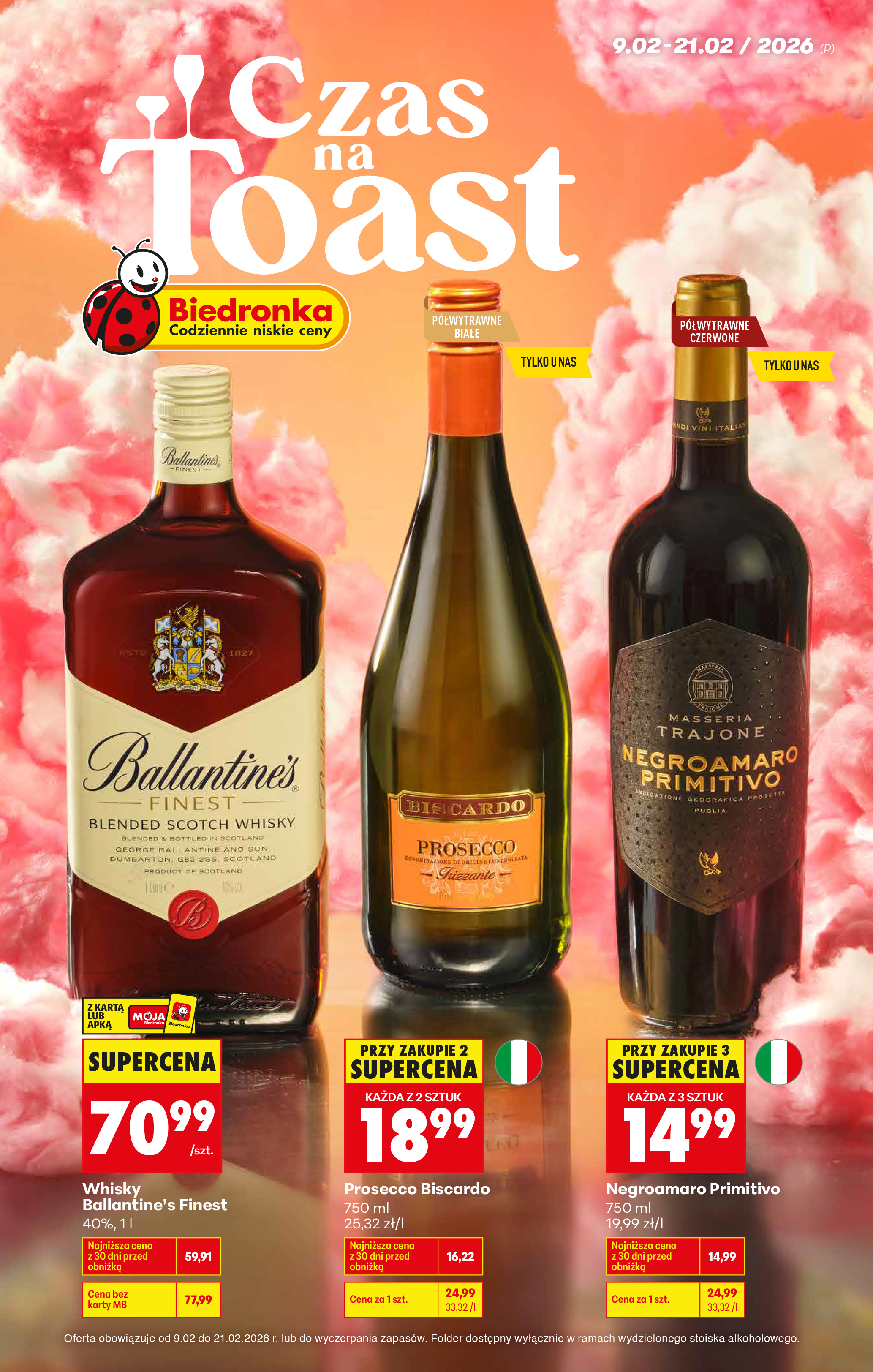 biedronka - Gazetka Biedronka - Czas na Toast - ważna od 09.02.2026 do 21.02.2026