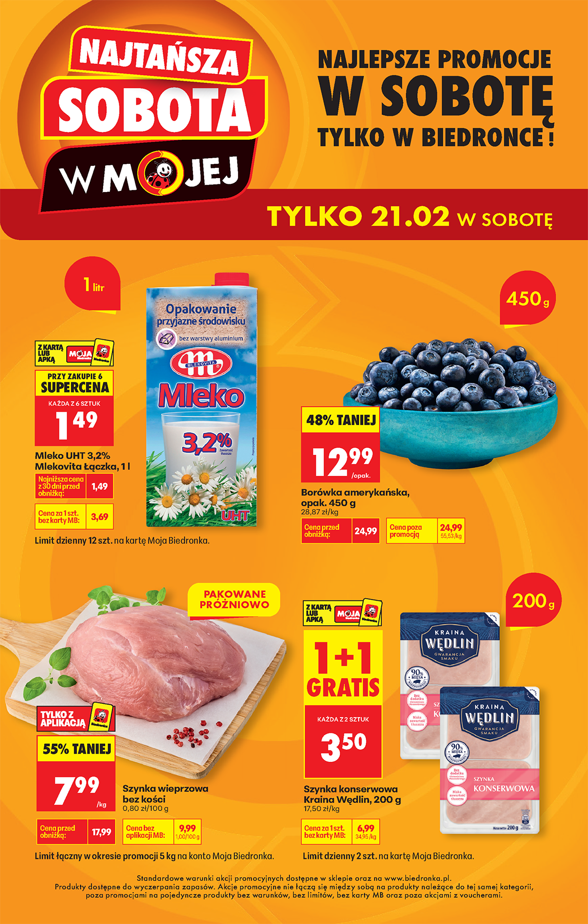 biedronka - Gazetka Biedronka - Najtańsza sobota - ważna od 21.02.2026 - 21.02.2026