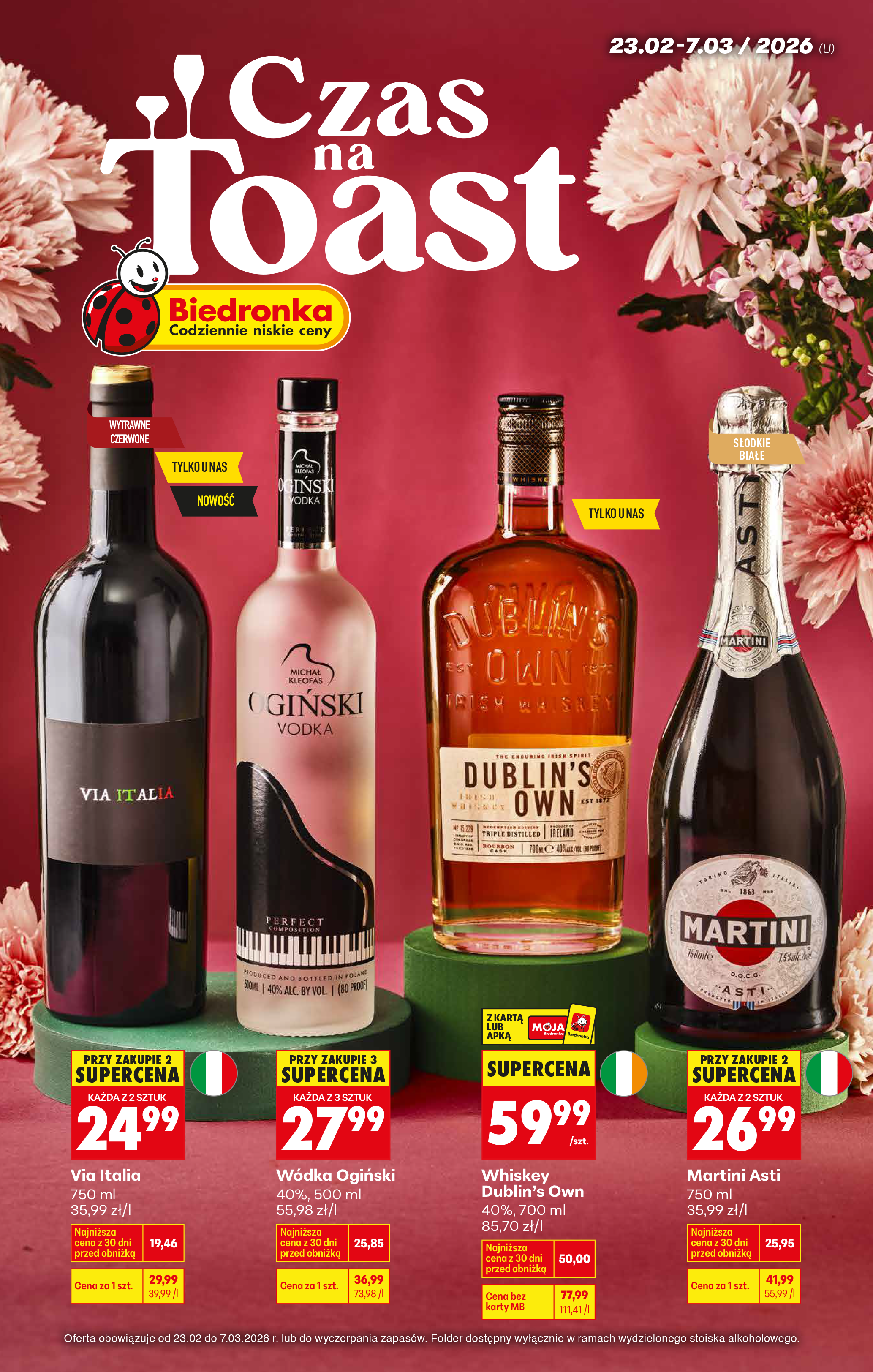 biedronka - Gazetka Biedronka - Alkohole - ważna od 23.02.2026 do 07.03.2026