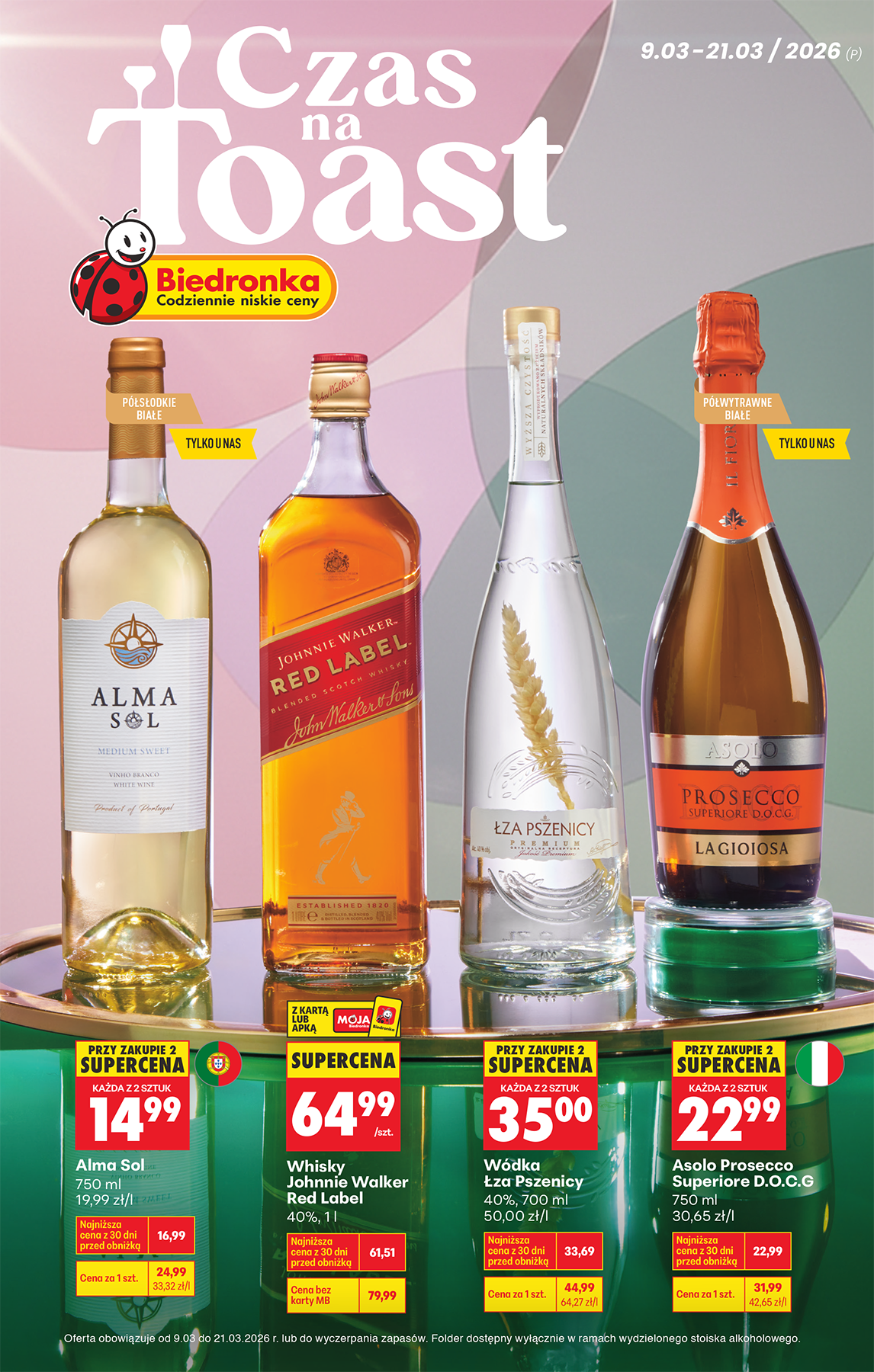biedronka - Gazetka Biedronka - Czas na toast - ważna od 09.03.2026 do 21.03.2026