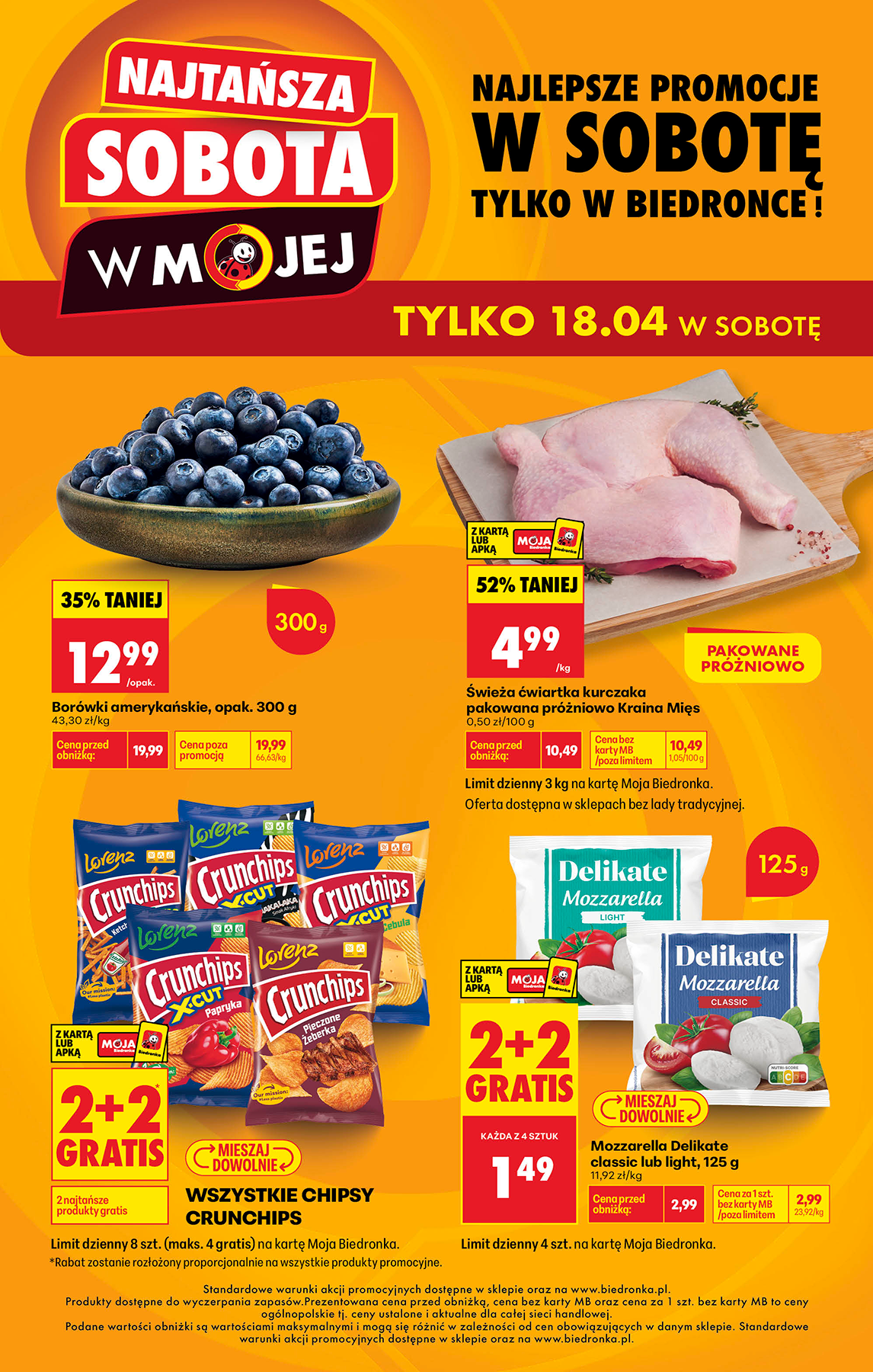 biedronka - Nowa gazetka Biedronka - Najtańsza sobota ważna od 18.04.2026 - 18.04.2026