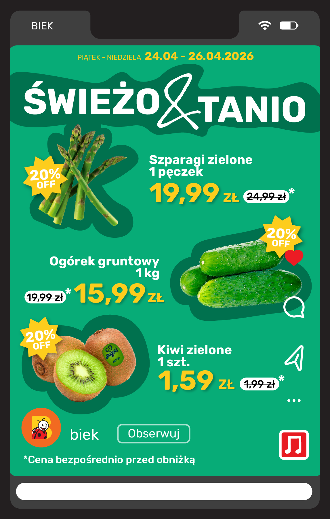 biedronka - Aktualna gazetka Biedronka - BIEK ważna od 24.04.2026 do 26.04.2026 - page: 9