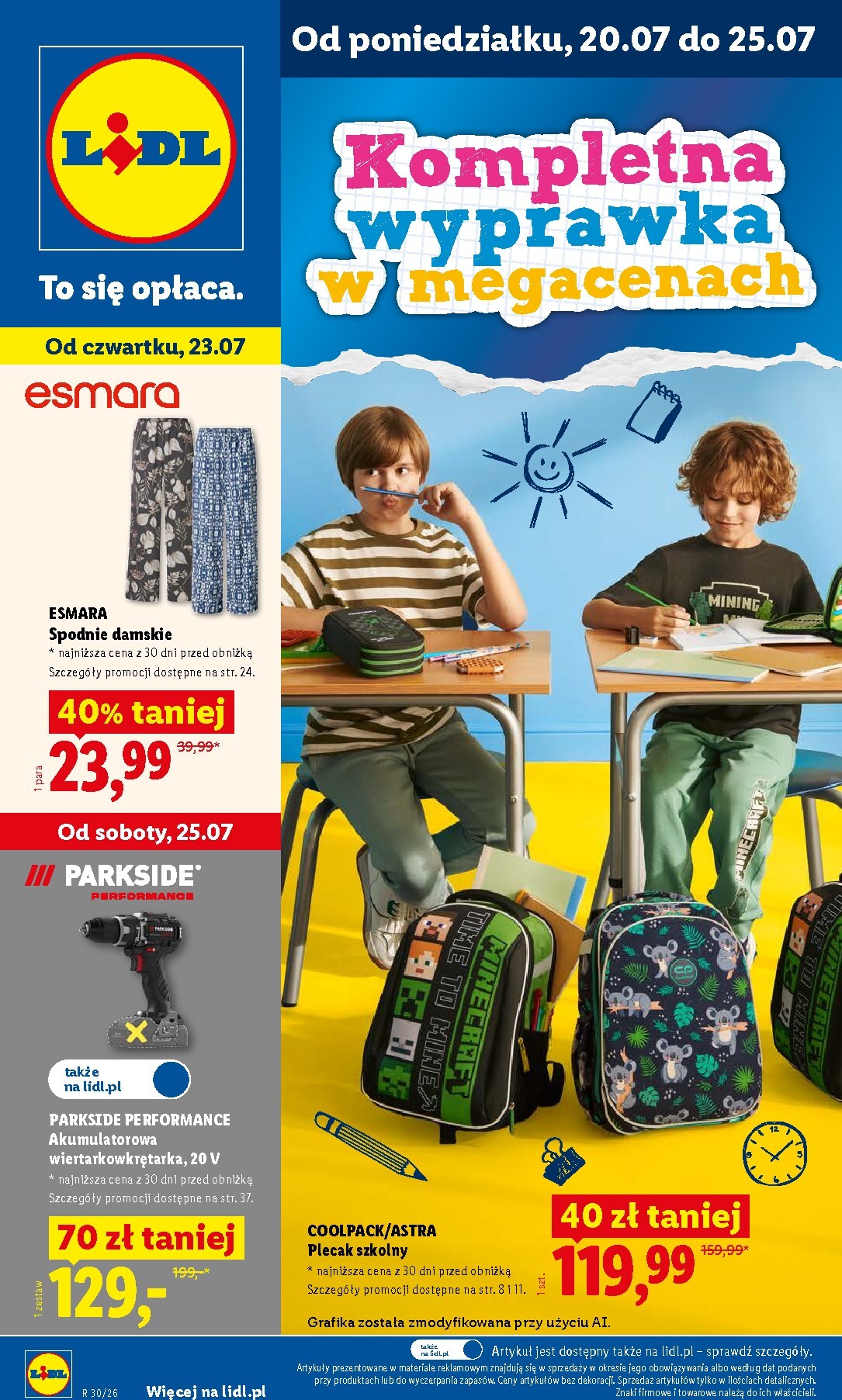 lidl - Nowa gazetka Lidl - Katalog Okazji ważna od 20.07.2026 do 25.07.2026