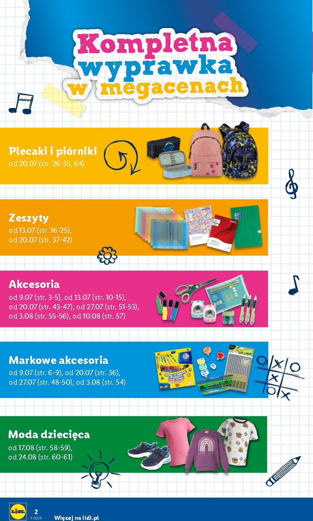lidl - Aktualna gazetka Lidl - Kompletna wyprawka w megacenach ważna od 09.07.2026 do 30.09.2026 - page: 2