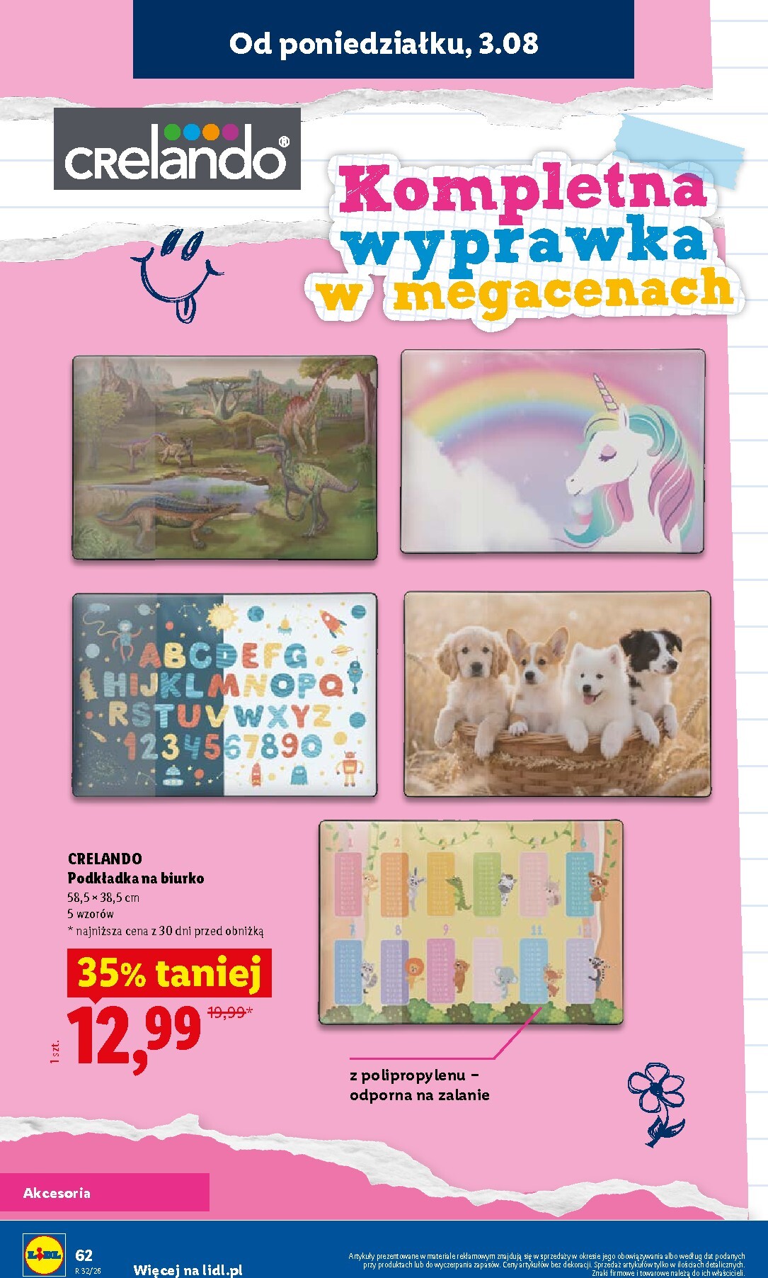 lidl - Aktualna gazetka Lidl - Kompletna wyprawka w megacenach ważna od 09.07.2026 do 30.09.2026 - page: 62