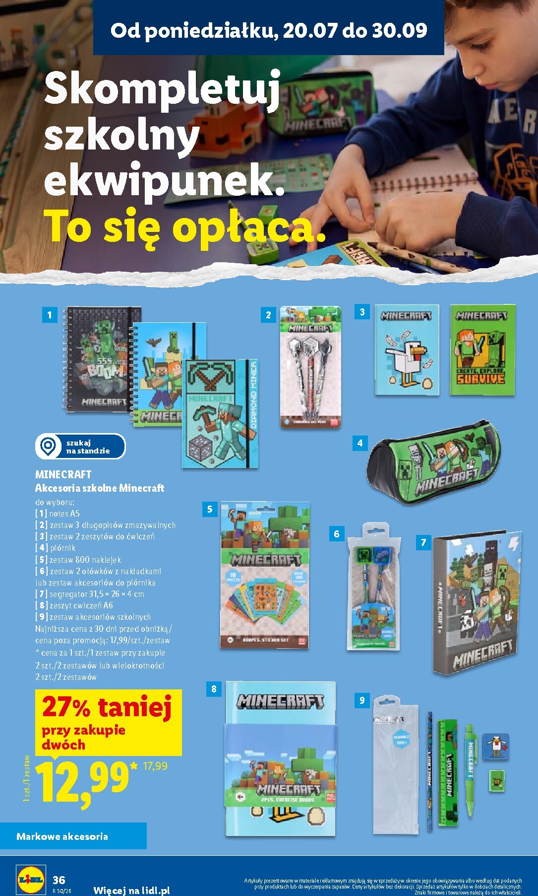 lidl - Aktualna gazetka Lidl - Kompletna wyprawka w megacenach ważna od 09.07.2026 do 30.09.2026 - page: 36