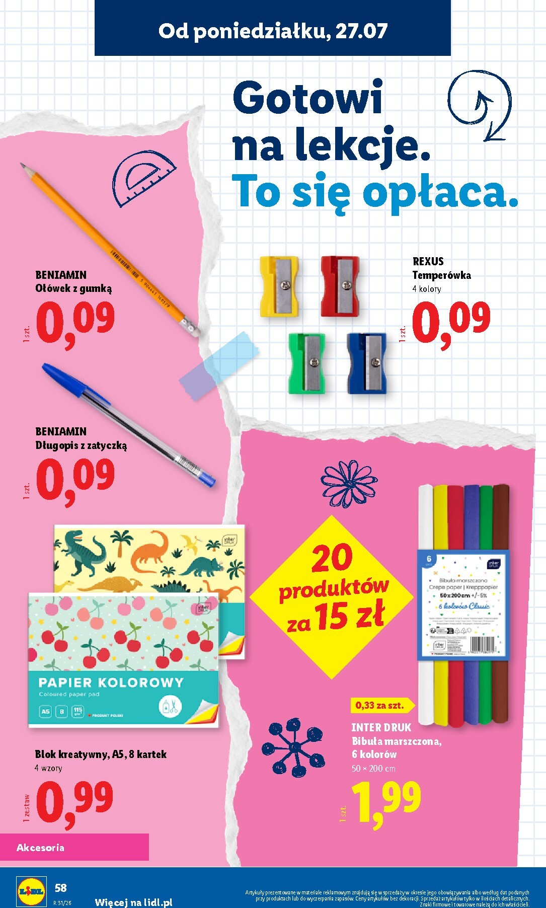 lidl - Aktualna gazetka Lidl - Kompletna wyprawka w megacenach ważna od 09.07.2026 do 30.09.2026 - page: 58