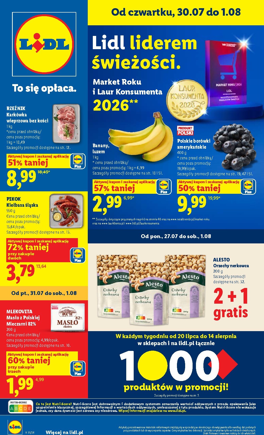 lidl - Nowa gazetka Lidl ważna od 30.07.2026 do 01.08.2026