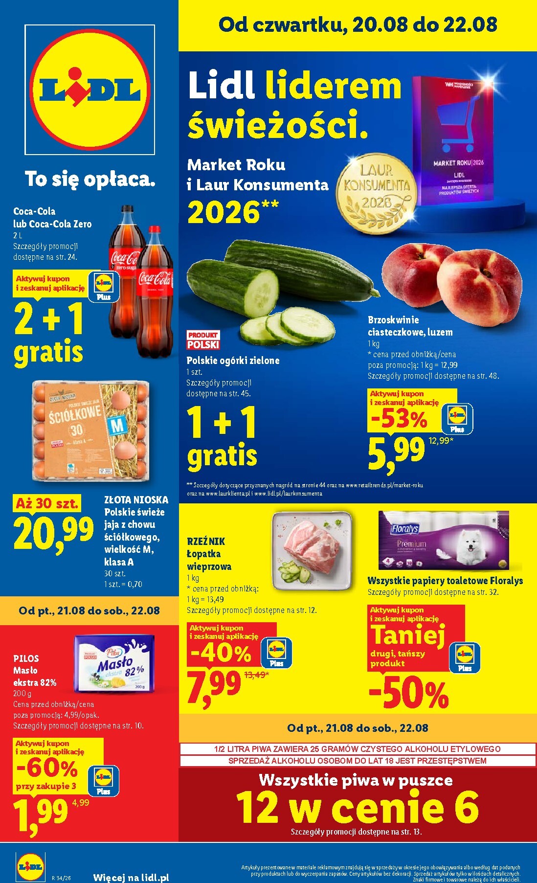 lidl - Aktualna gazetka Lidl ważna od 20.08.2026 do 22.08.2026 - page: 1