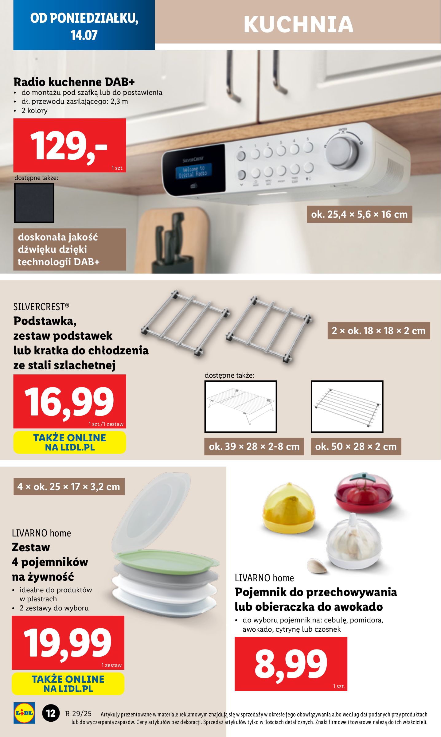 lidl - Gazetka Lidl - Katalog Okazji ważna od 14.07. - 19.07. - page: 14 lidl - Gazetka Lidl - Katalog Okazji ważna od 14.07. - 19.07. - page: 14
