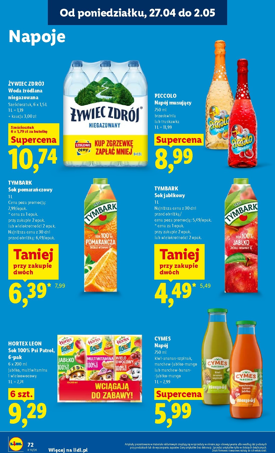 lidl - Nowa gazetka Lidl ważna od 27.04.2026 do 28.04.2026 - page: 72