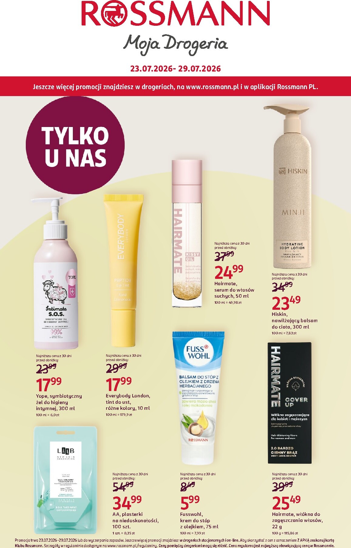 rossmann - Aktualna gazetka Rossmann ważna od 23.07.2026 do 29.07.2026