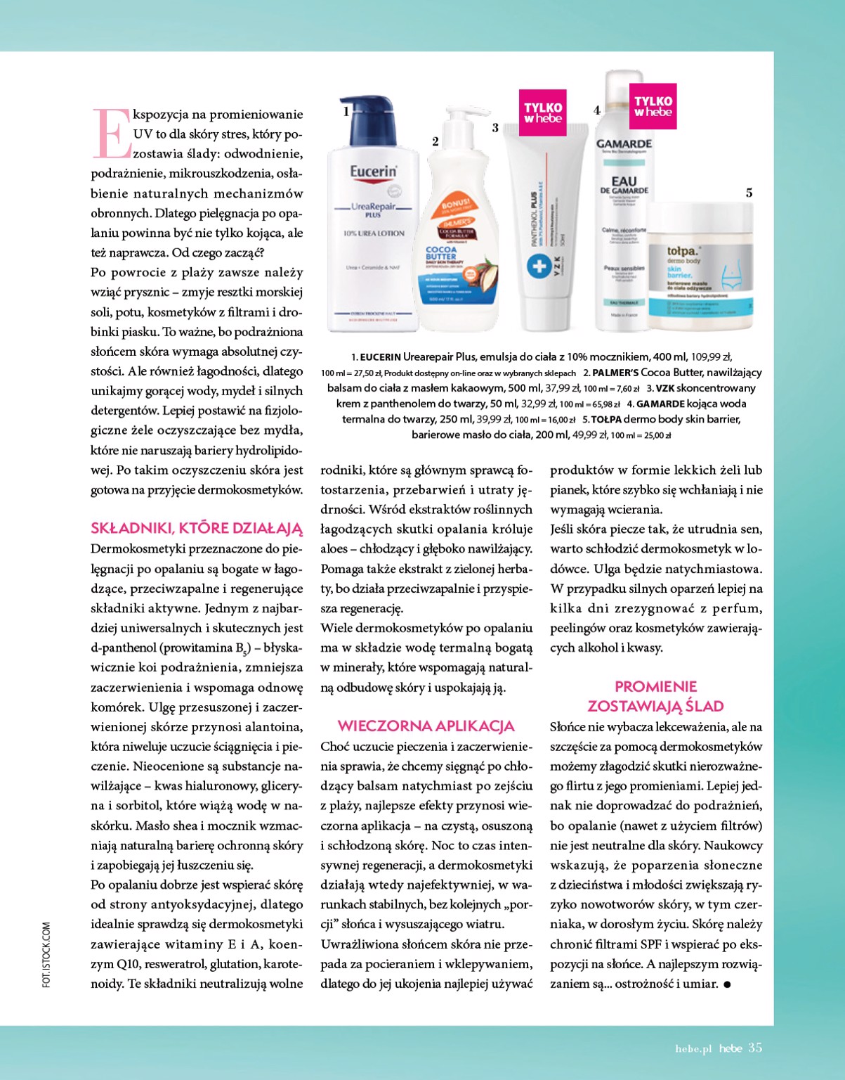 hebe - Gazetka Hebe - Magazyn ważna od 01.07. - 31.08. - page: 35 hebe - Gazetka Hebe - Magazyn ważna od 01.07. - 31.08. - page: 35