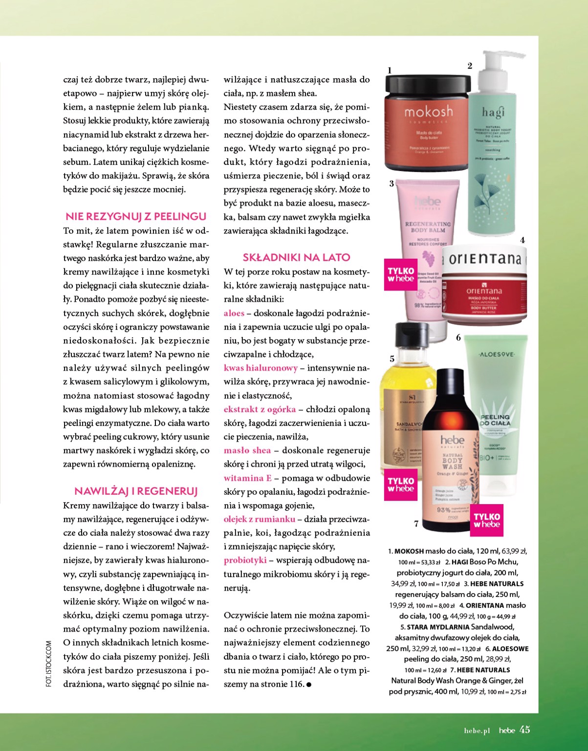 hebe - Gazetka Hebe - Magazyn ważna od 01.07. - 31.08. - page: 45 hebe - Gazetka Hebe - Magazyn ważna od 01.07. - 31.08. - page: 45
