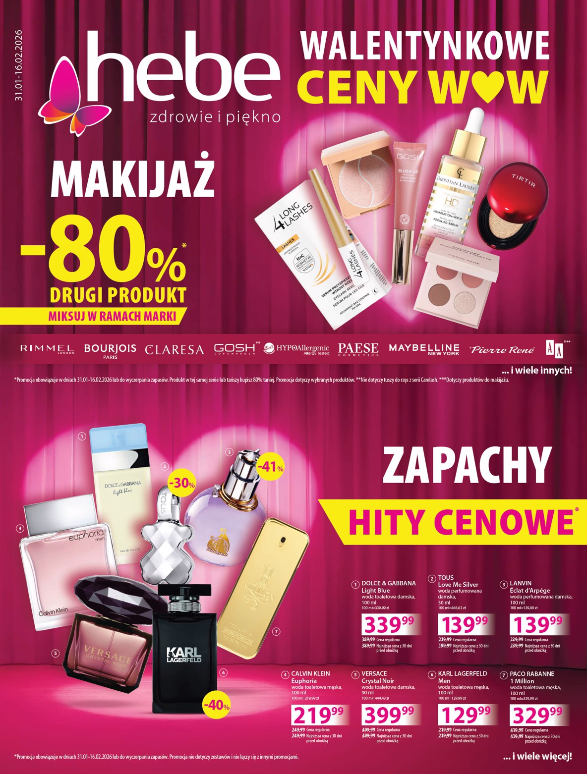 hebe - Gazetka Hebe - Walentynkowe ceny - ważna od 31.01.2026 do 16.02.2026